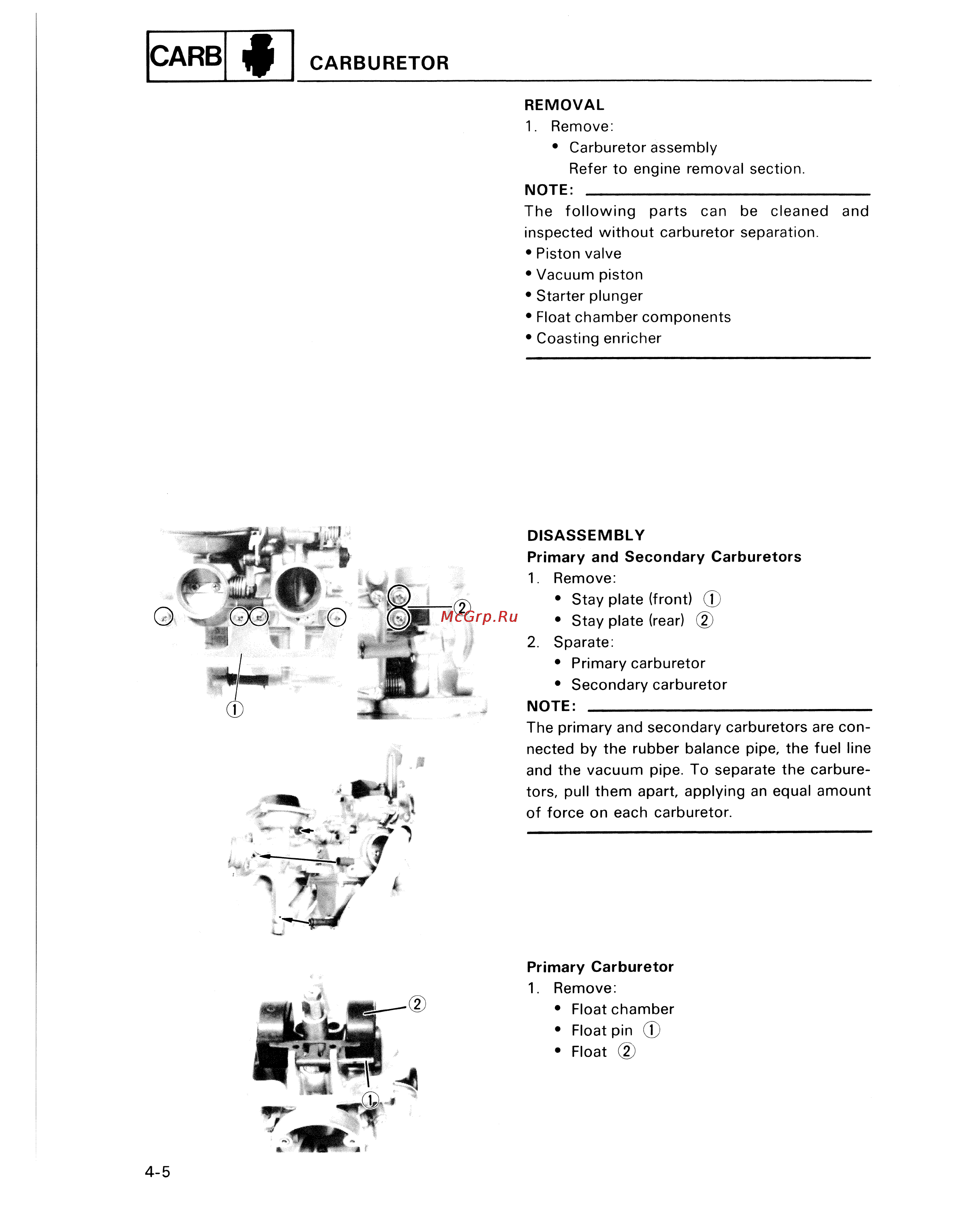 Yamaha TDM850 (1996) [135/229] Carburetor