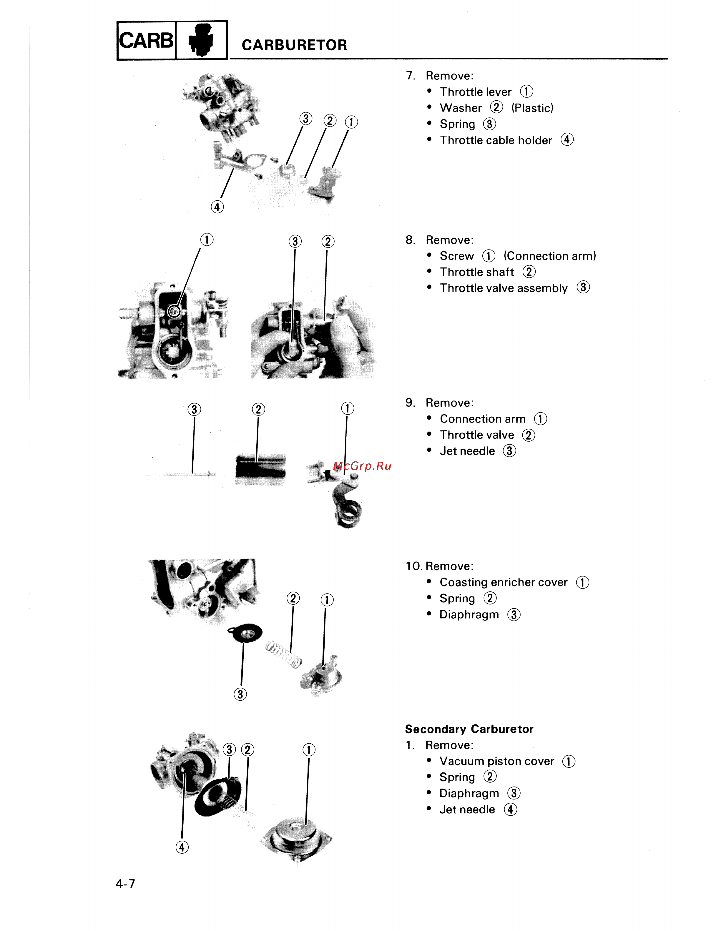 Yamaha TDM850 (1996) [137/229] Carburetor