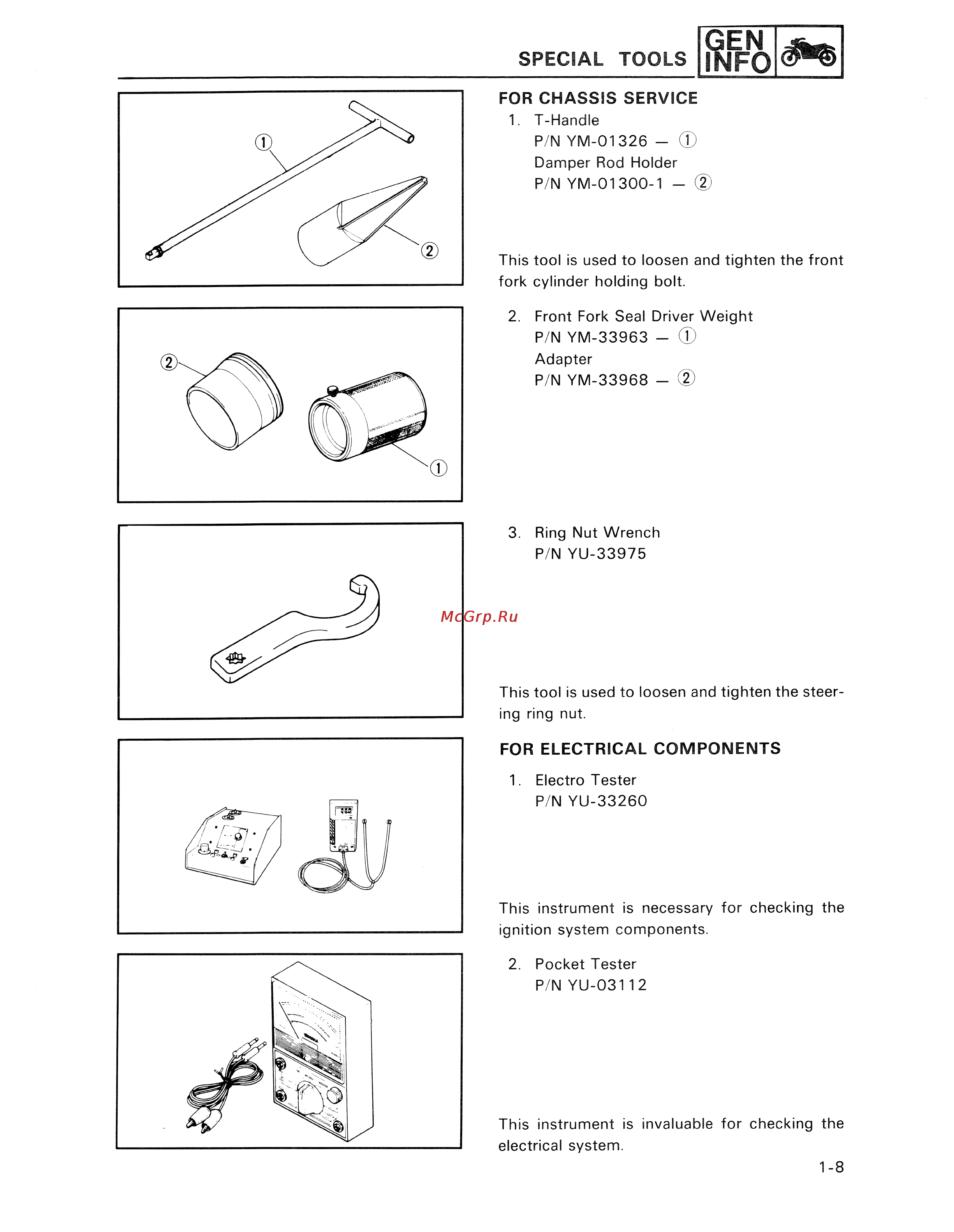 Yamaha TDM850 (1996) [18/229] Special tools