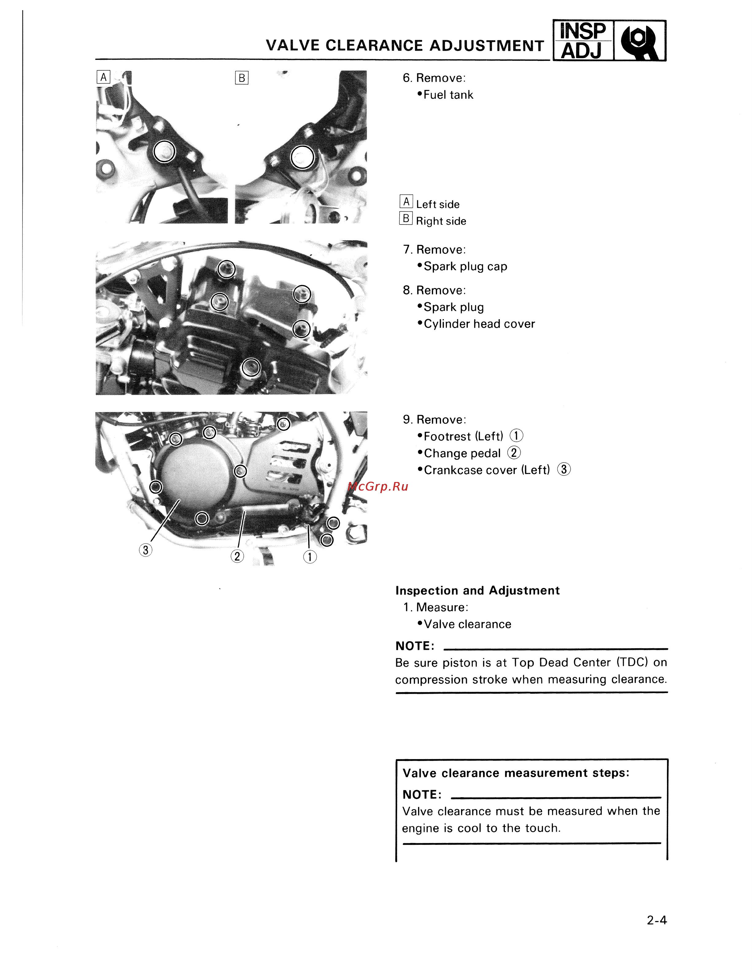 Yamaha TDM850 (1996) [24/229] Valve clearance adjustment
