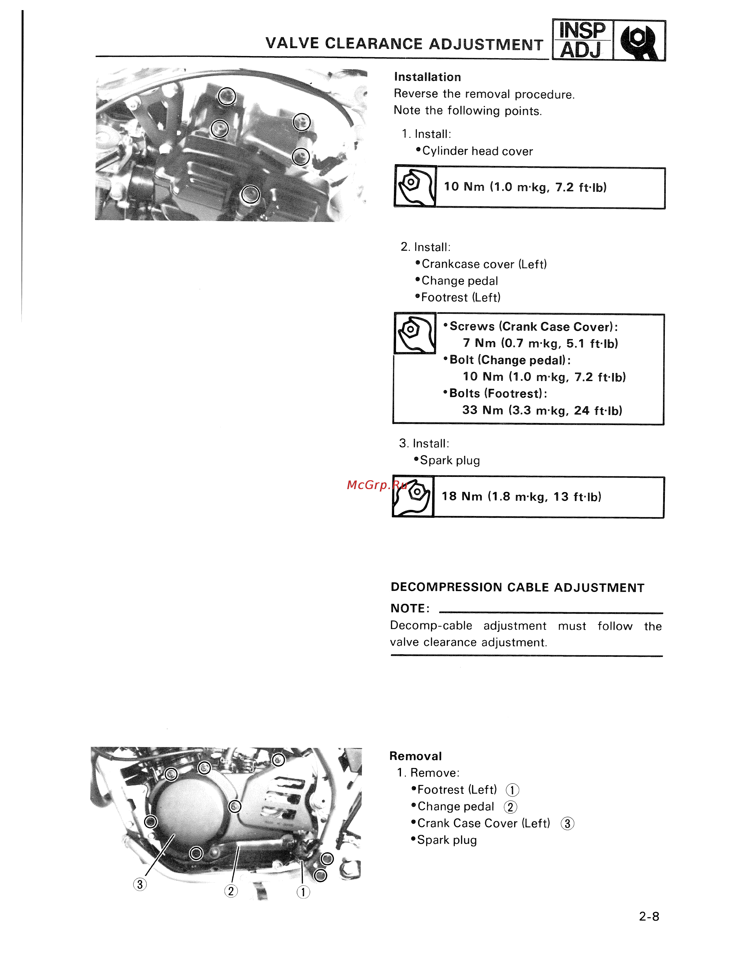 Yamaha TDM850 (1996) [28/229] Valve clearance adjustment