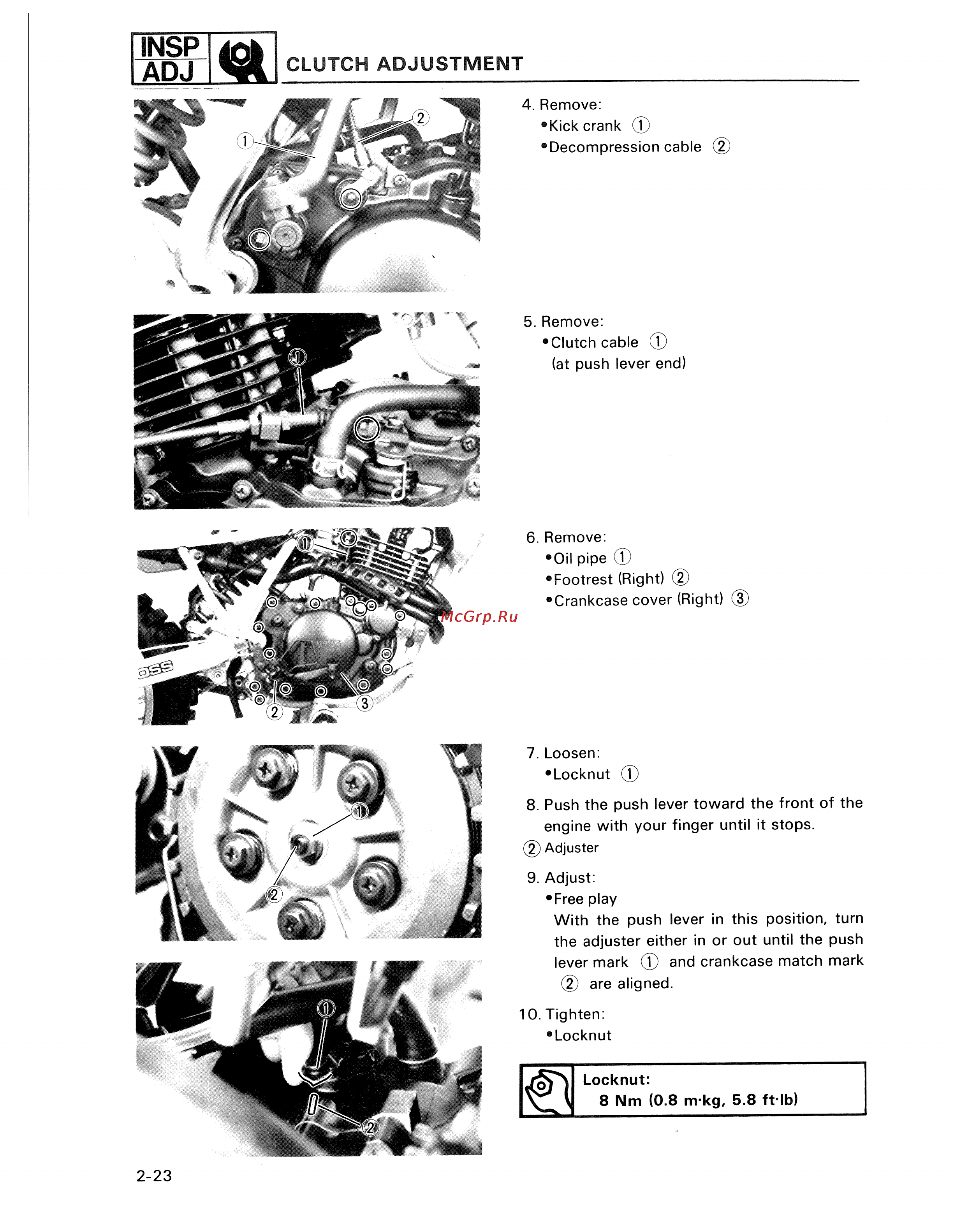 Yamaha TDM850 (1996) [43/229] Clutch adjustment