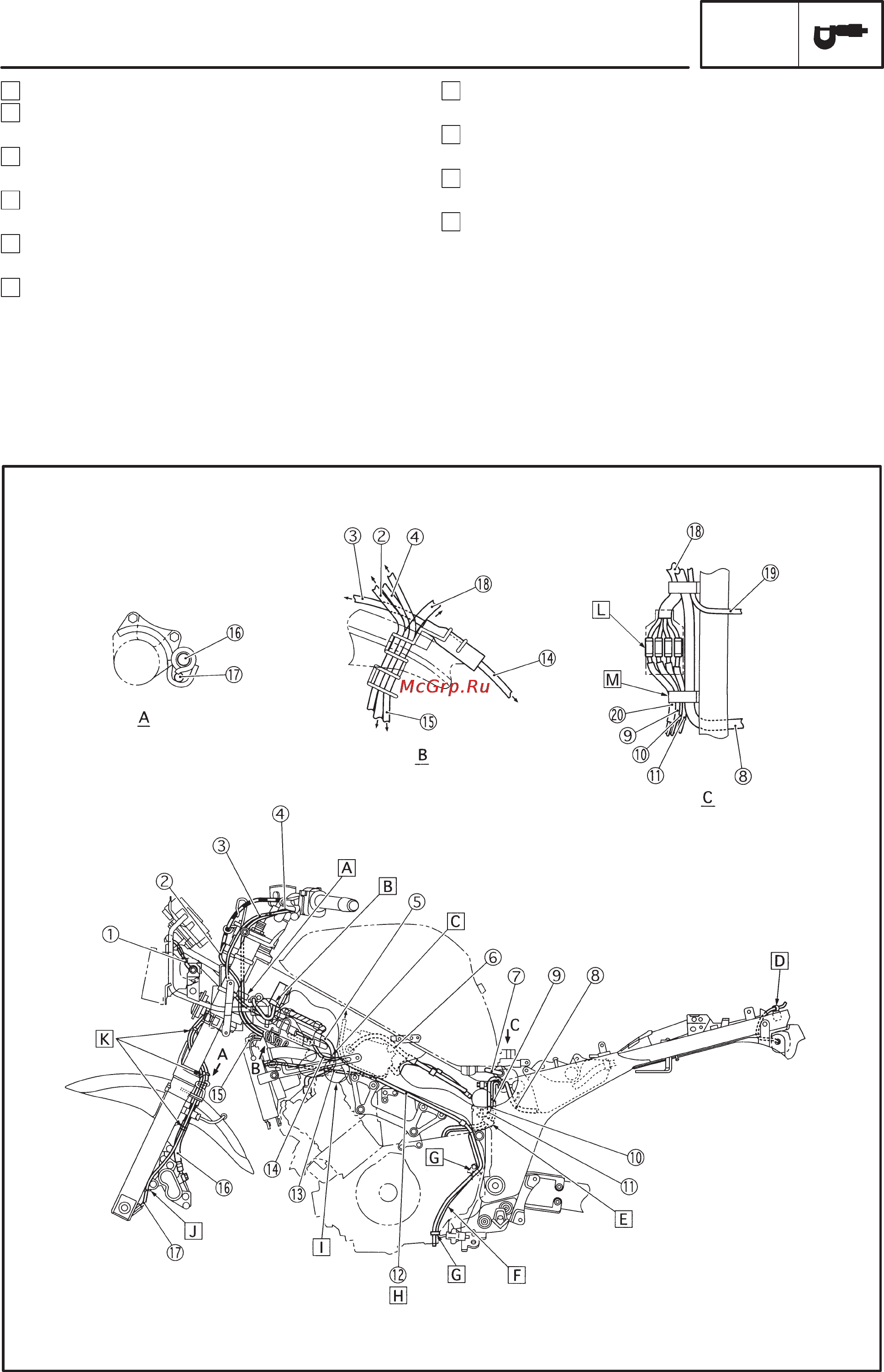 Yamaha TDM850 (1999) [14/43] Cable routing