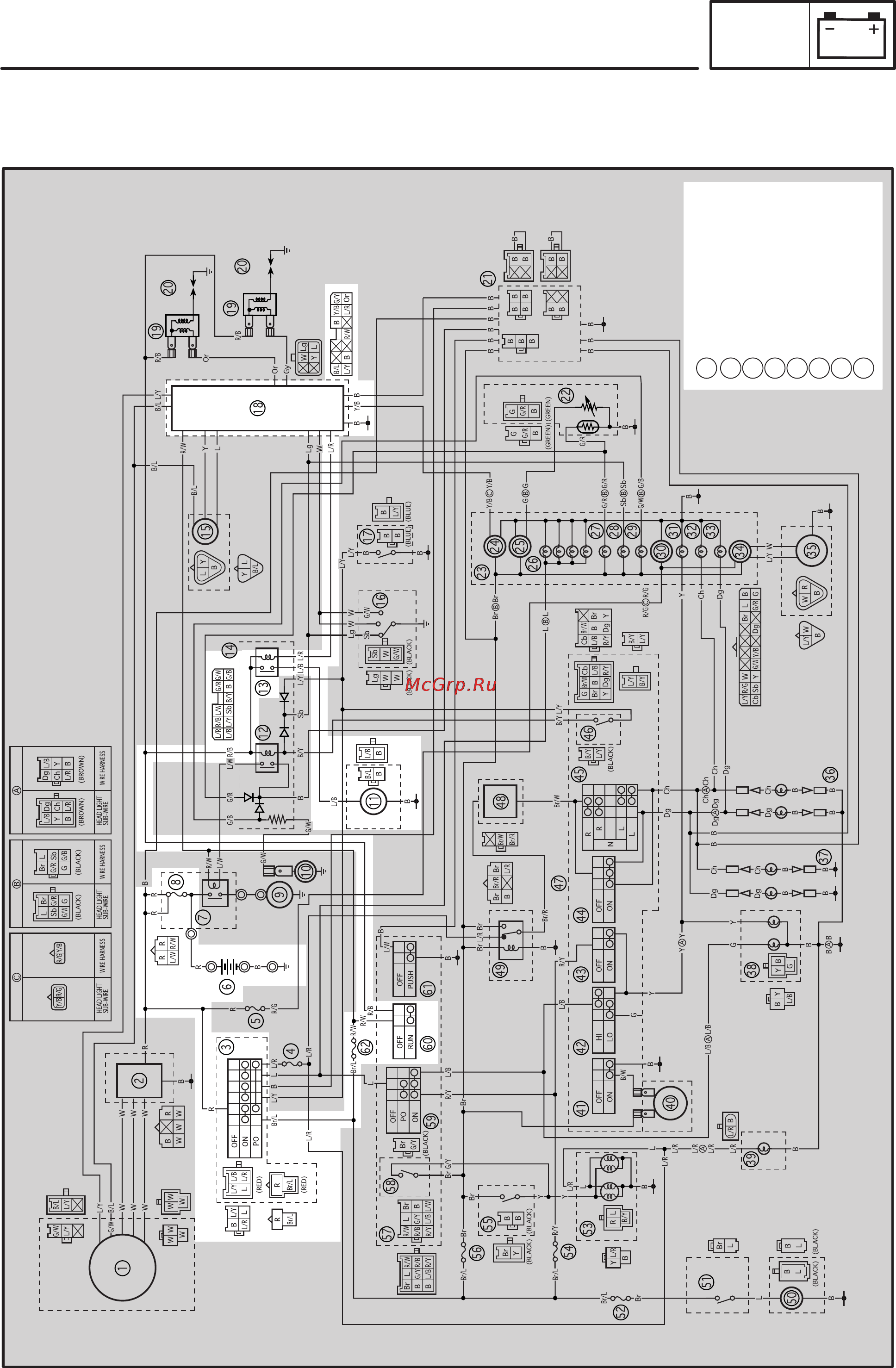 Yamaha TDM850 (1999) [38/43] Circuit diagram