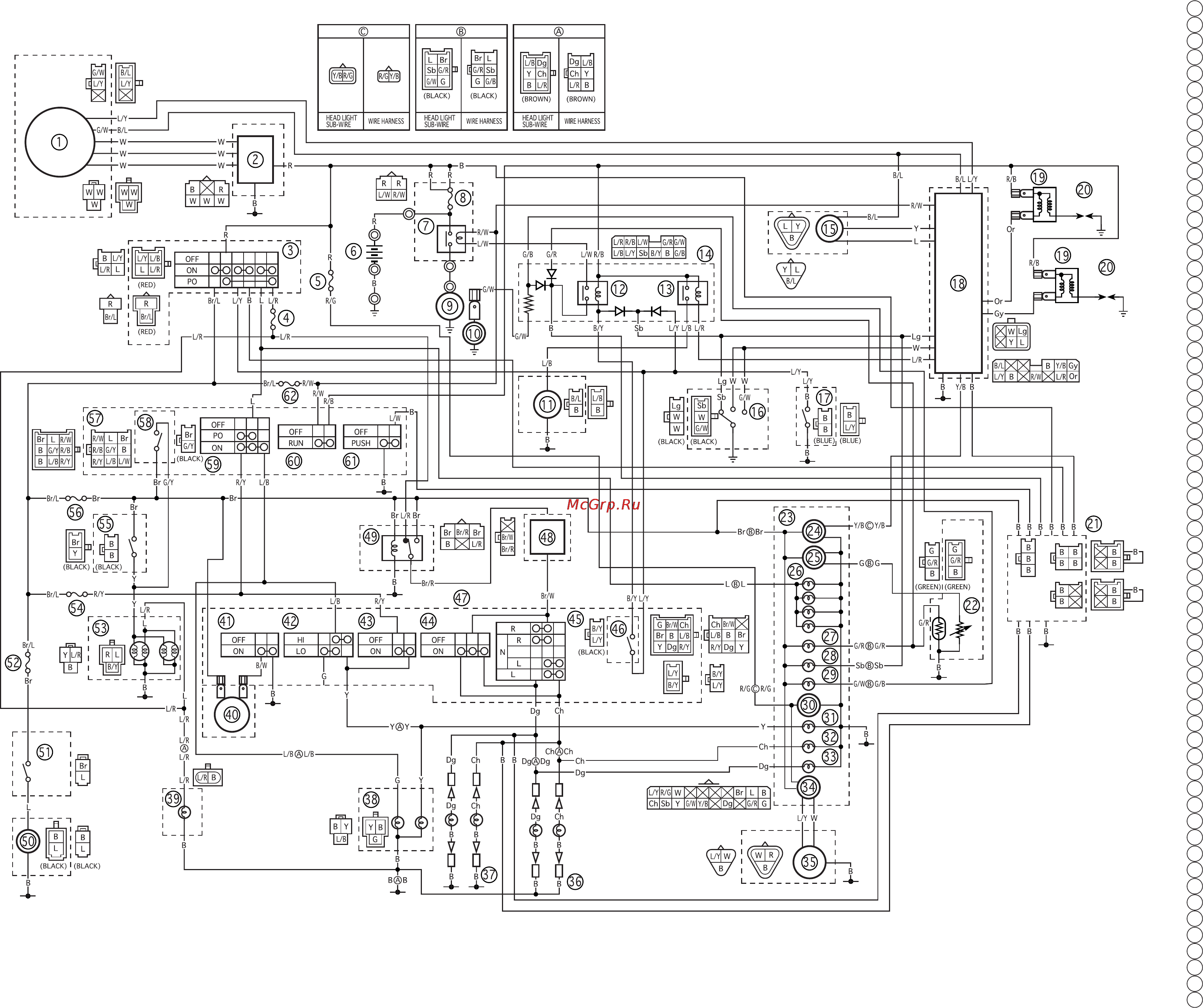 Yamaha TDM850 (1999) [43/43] Tdm850 99 wiring diagram
