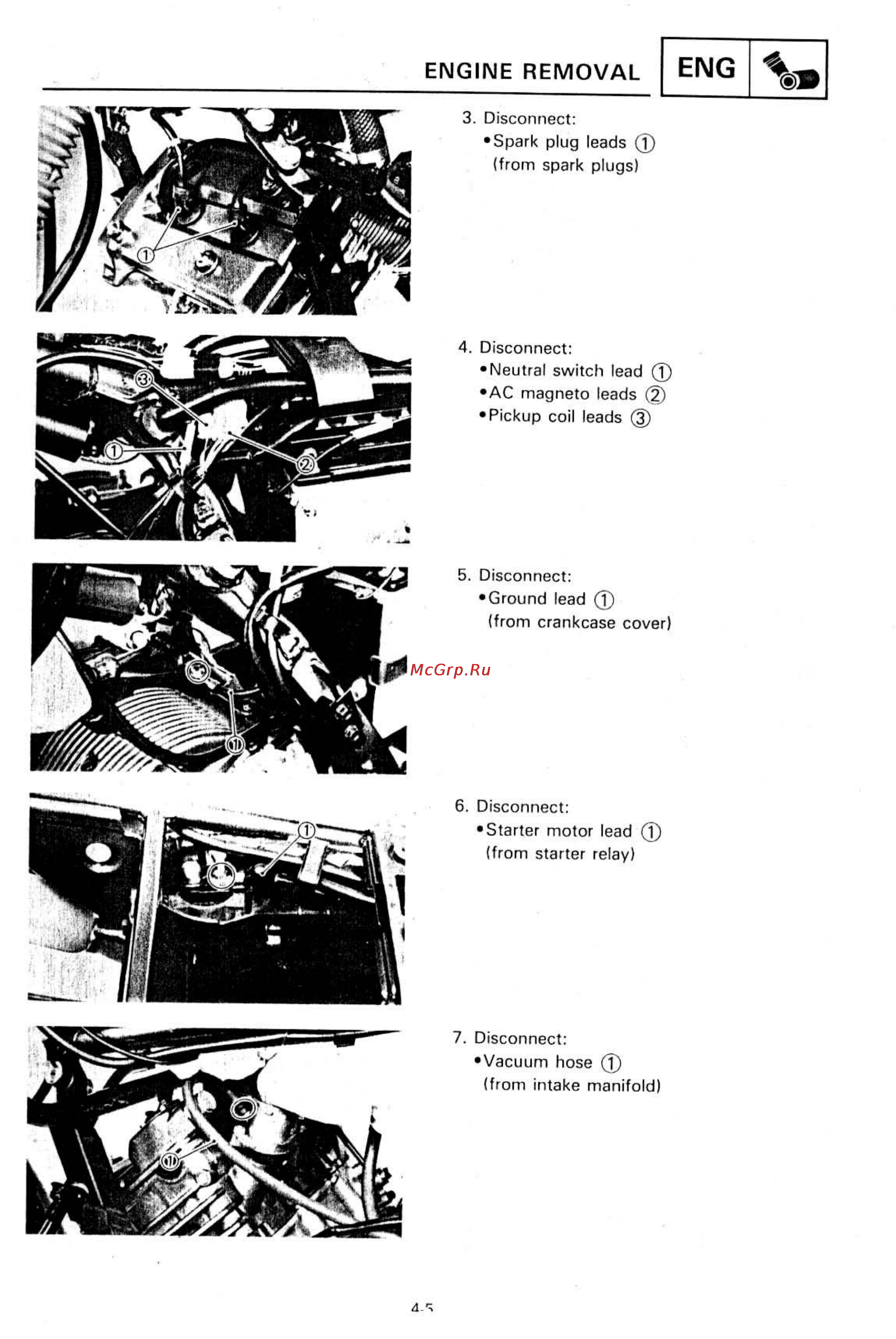 Yamaha SUPER TENERE XTZ750 [114/425] Engine removal