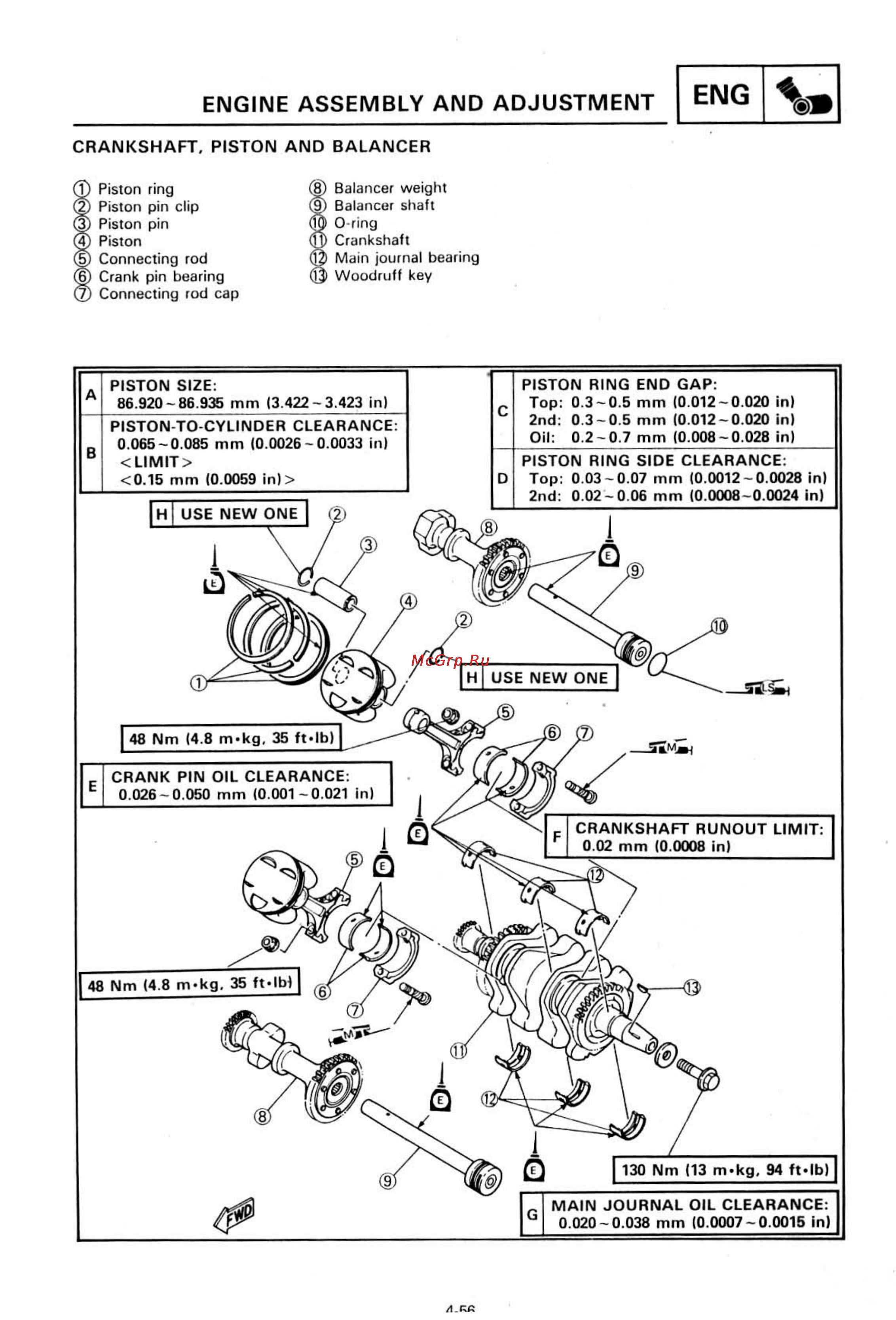 Yamaha SUPER TENERE XTZ750 [222/425] Engine assembly and adjustment