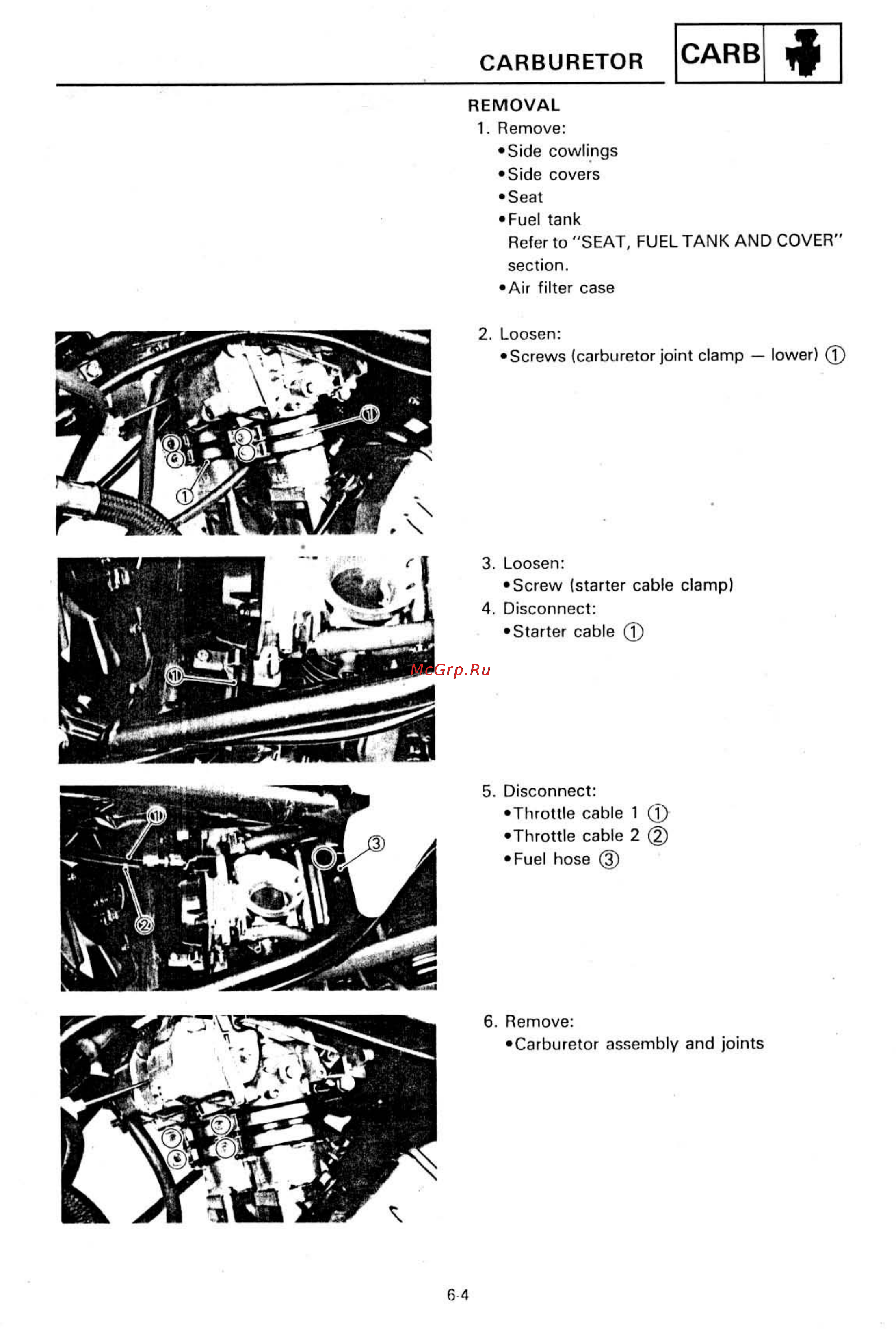 Yamaha SUPER TENERE XTZ750 [265/425] Carburetor