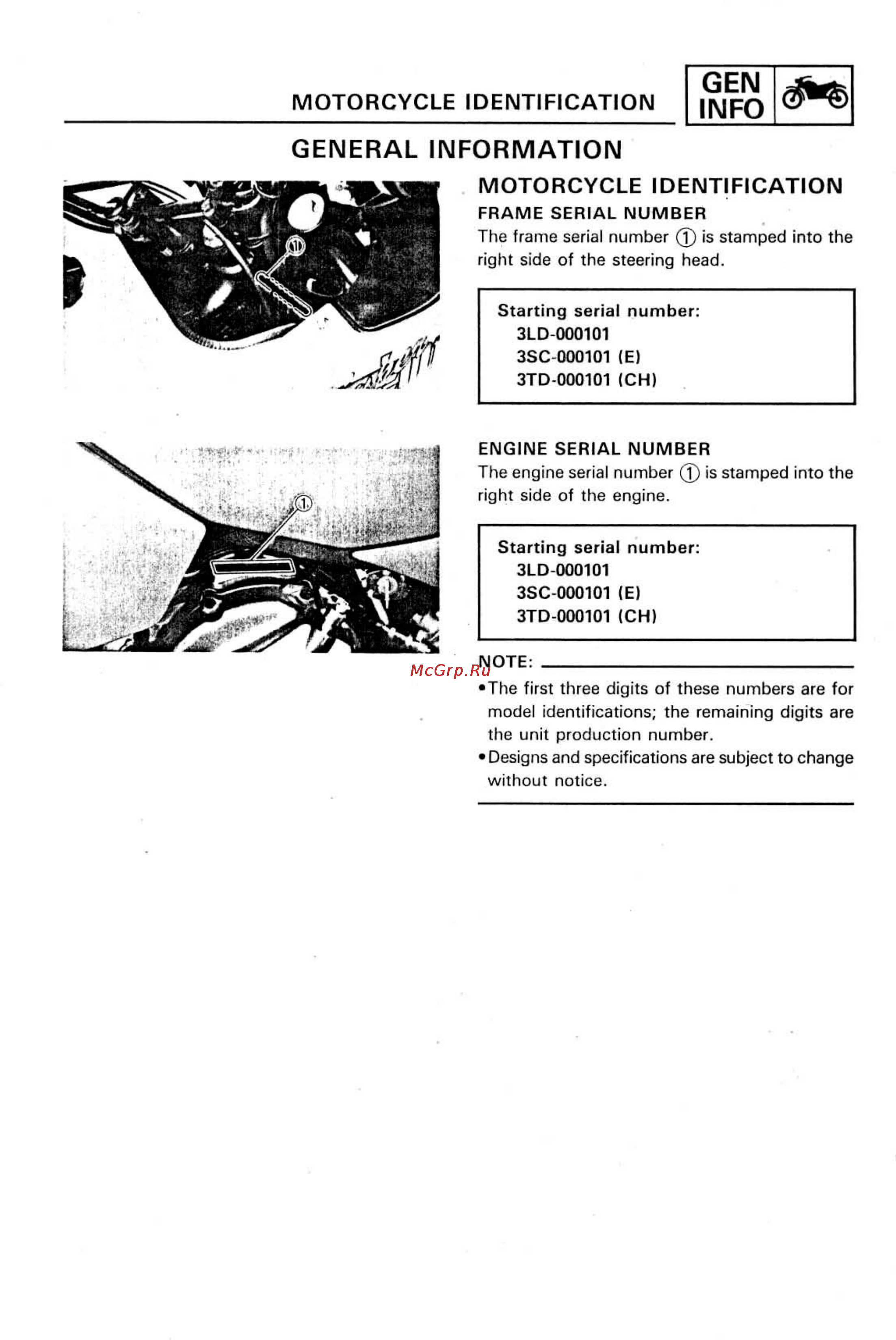 Yamaha SUPER TENERE XTZ750 [3/425] General information