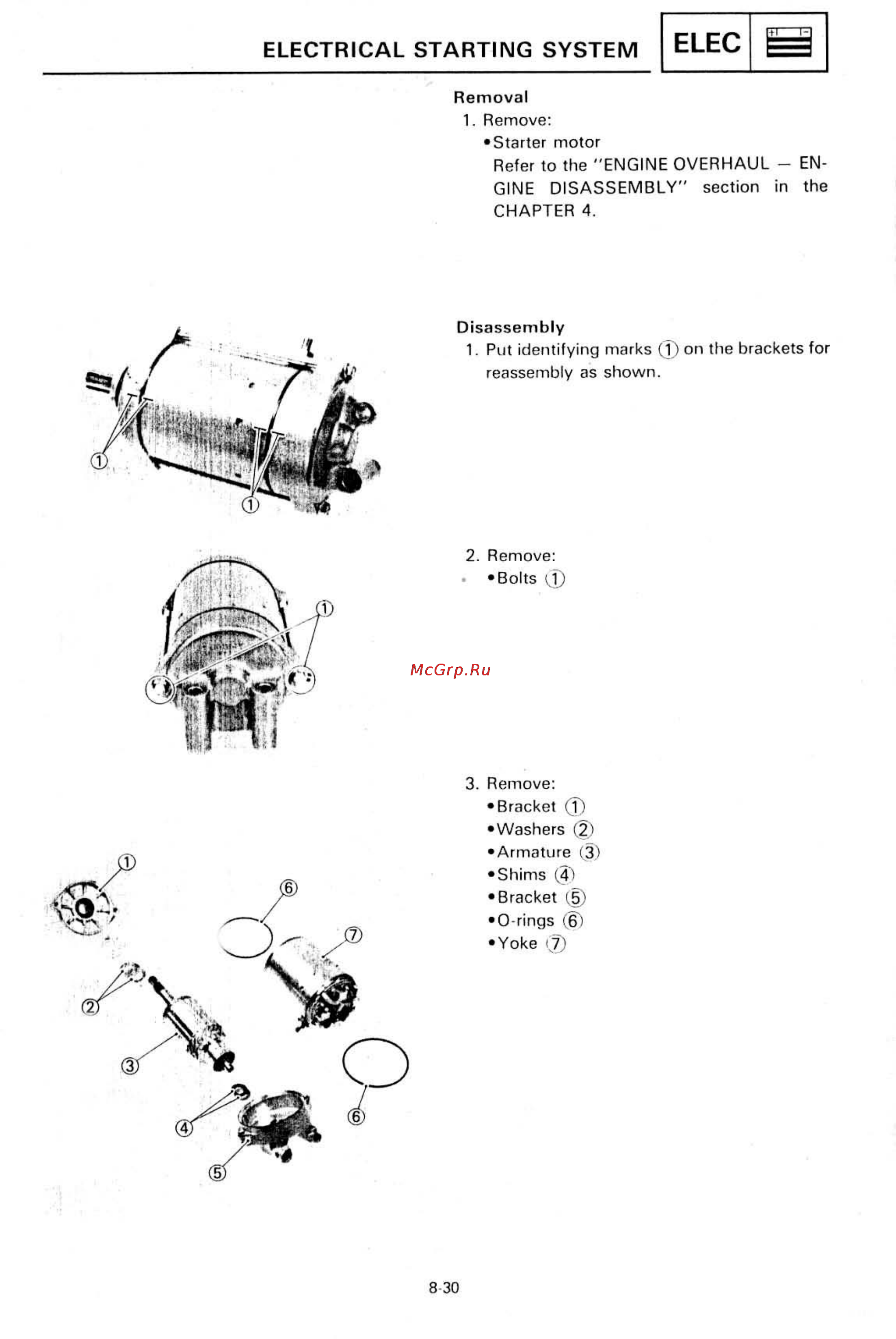 Yamaha SUPER TENERE XTZ750 [377/425] Electrical starting system