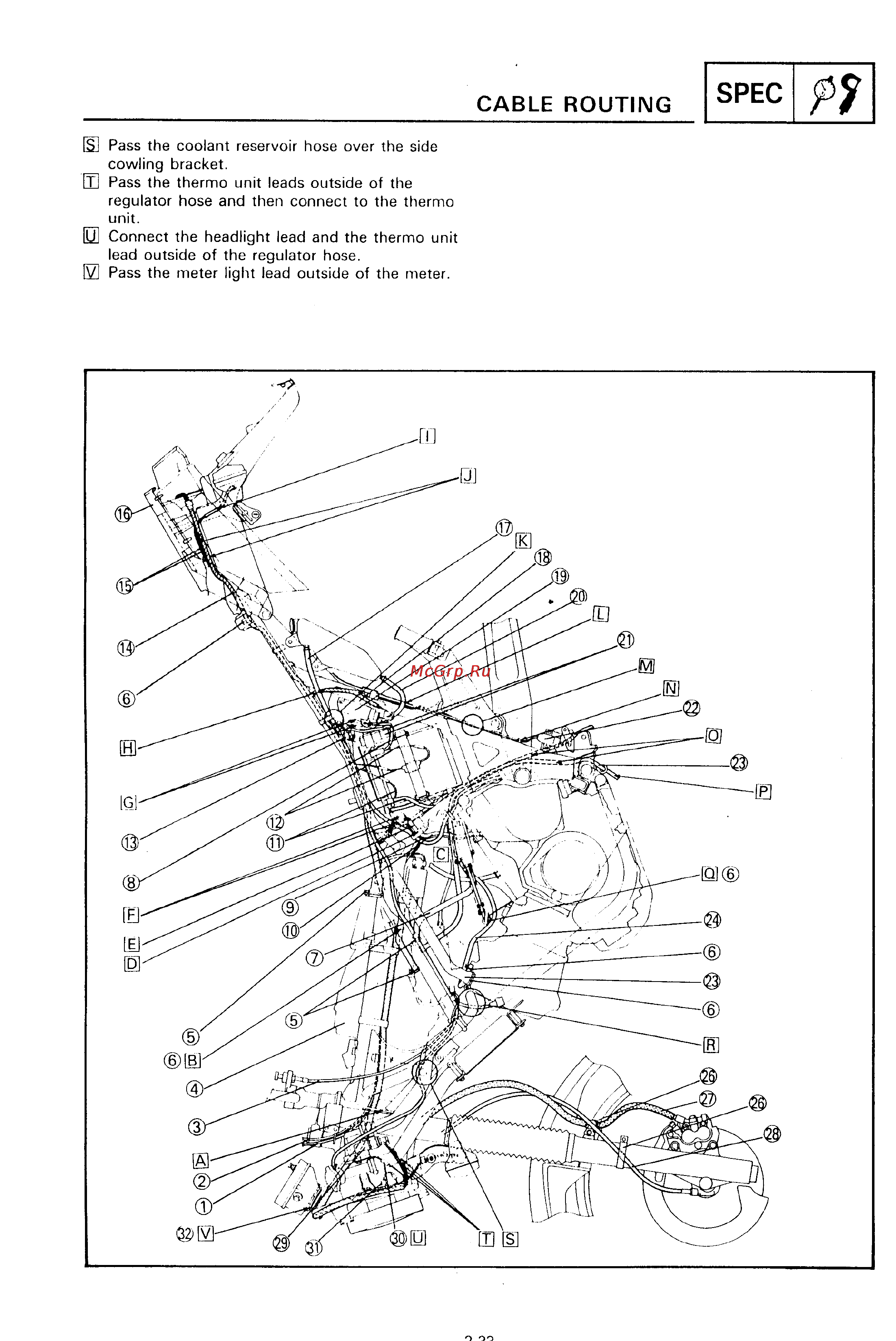 Yamaha SUPER TENERE XTZ750 [45/425] Cable routing
