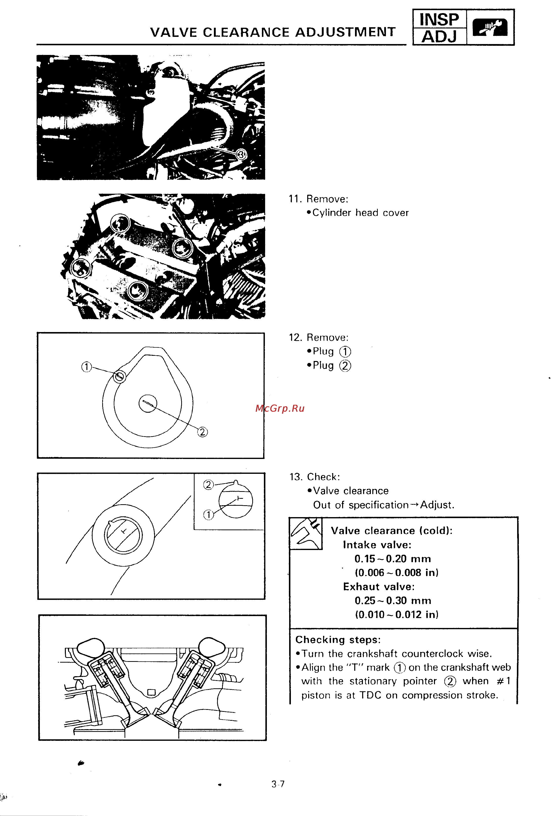 Yamaha SUPER TENERE XTZ750 [60/425] Valve clearance adjustment
