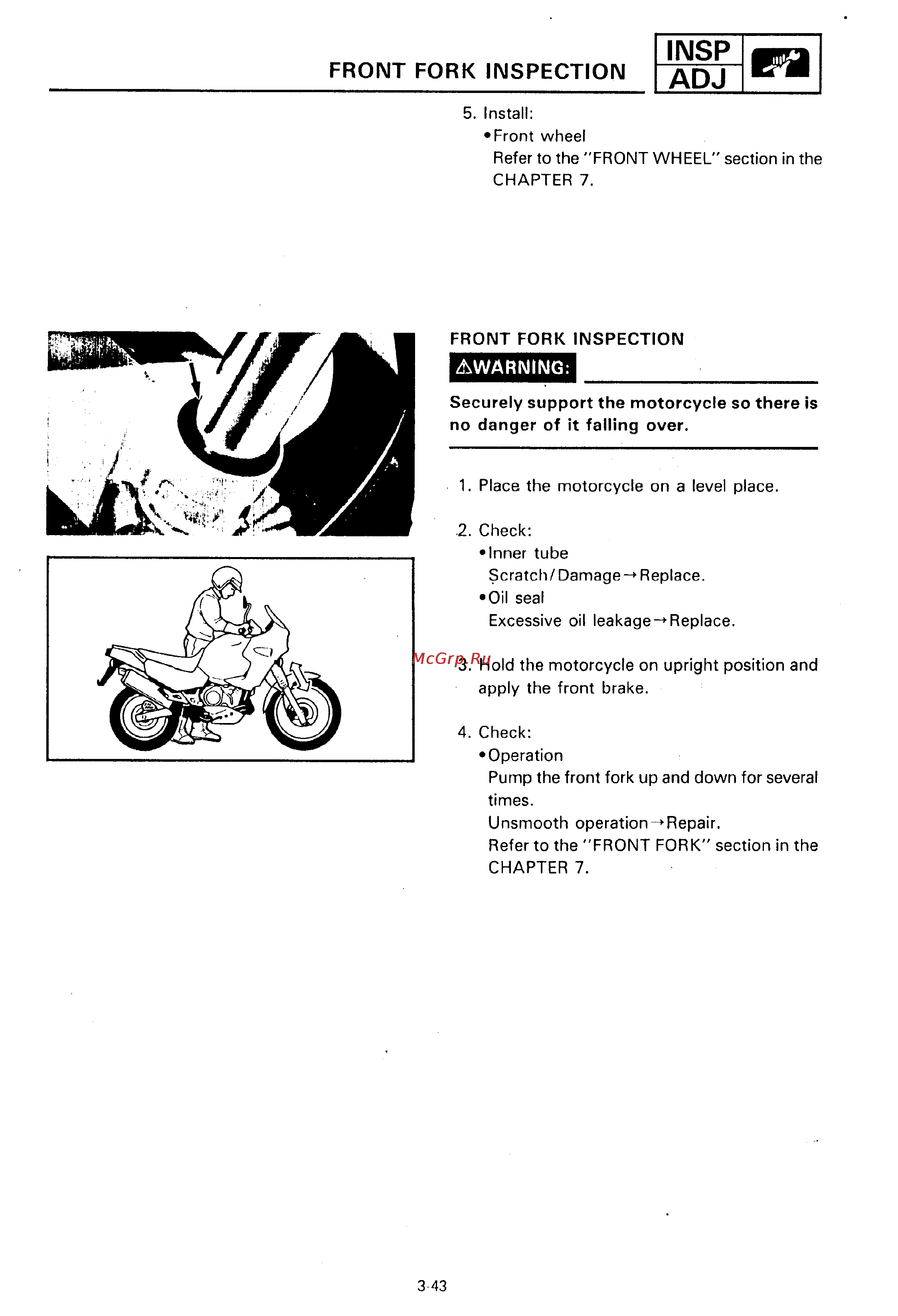 Yamaha SUPER TENERE XTZ750 [95/425] Insp adj