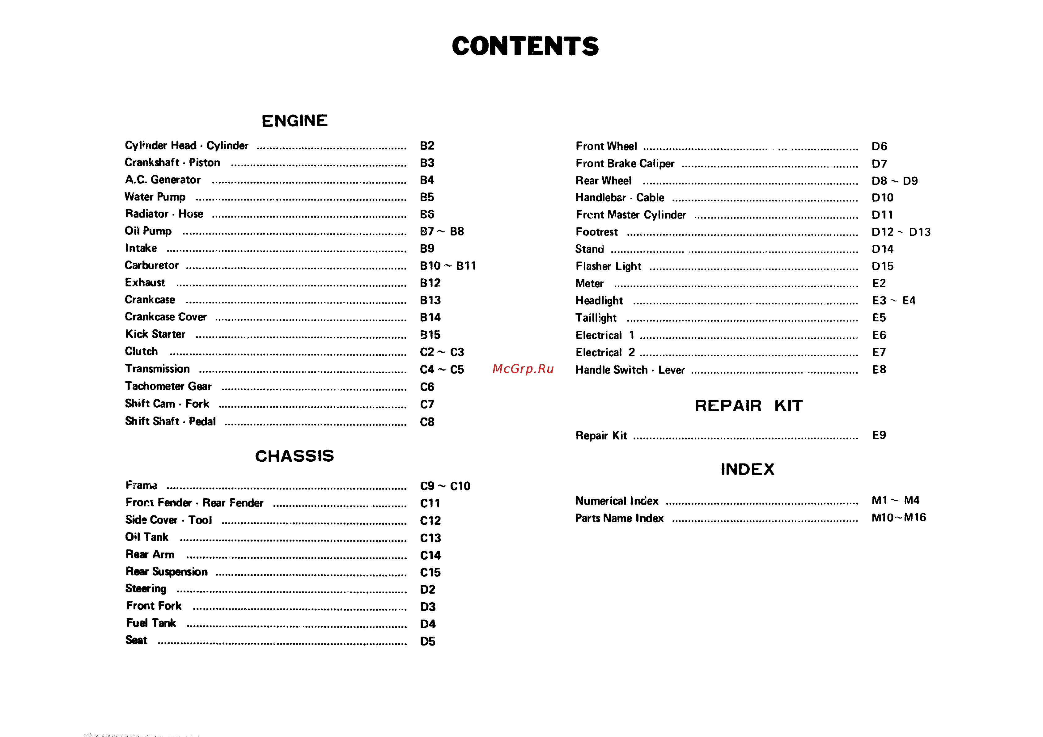 Yamaha RD350LC (1982) [6/74] Contents