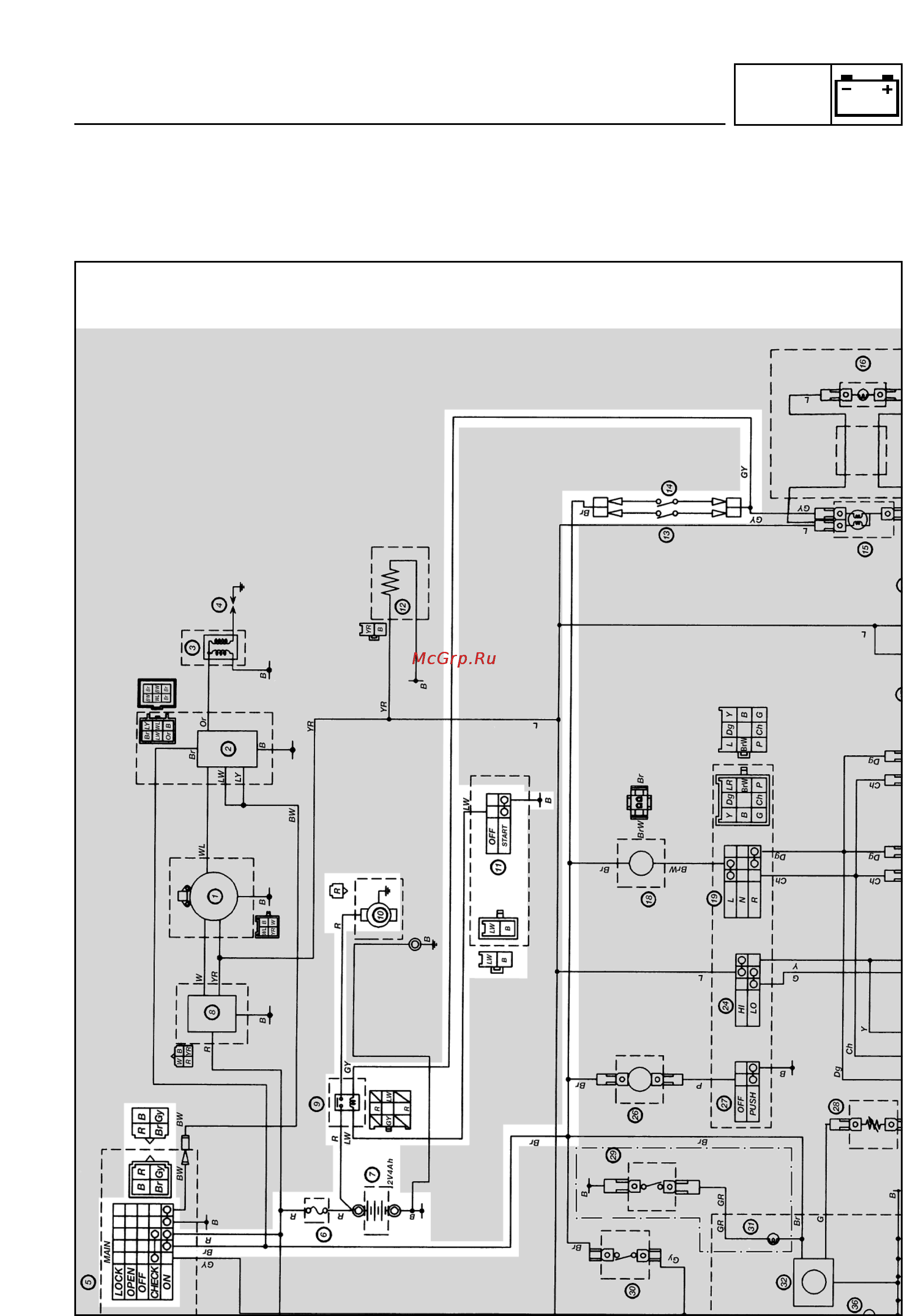 Yamaha JOG CS50 (Z) (2002) [171/204] Electric starting system