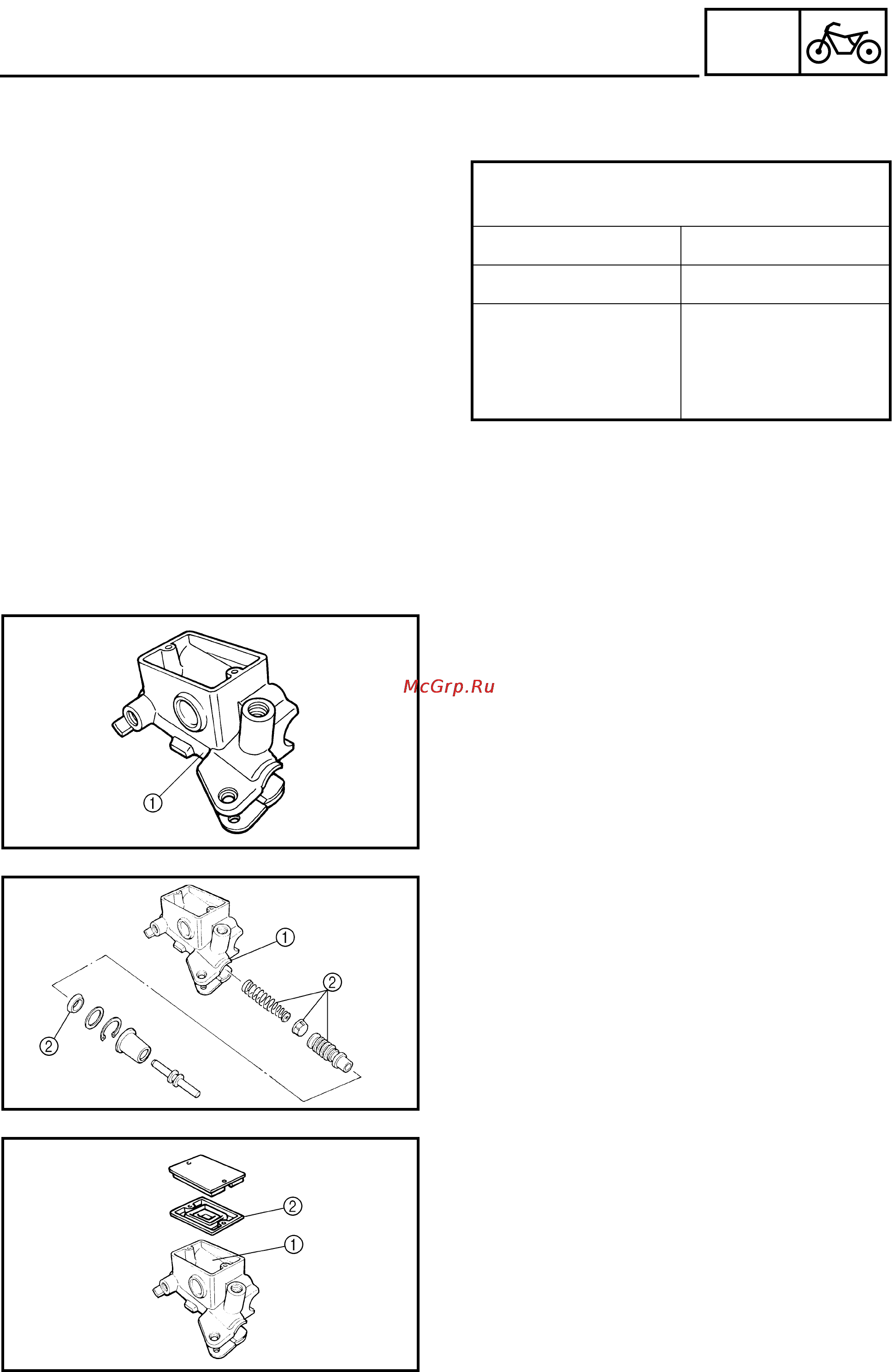 Yamaha FJR1300(N) (2001) [252/617] Checking the master cylinder