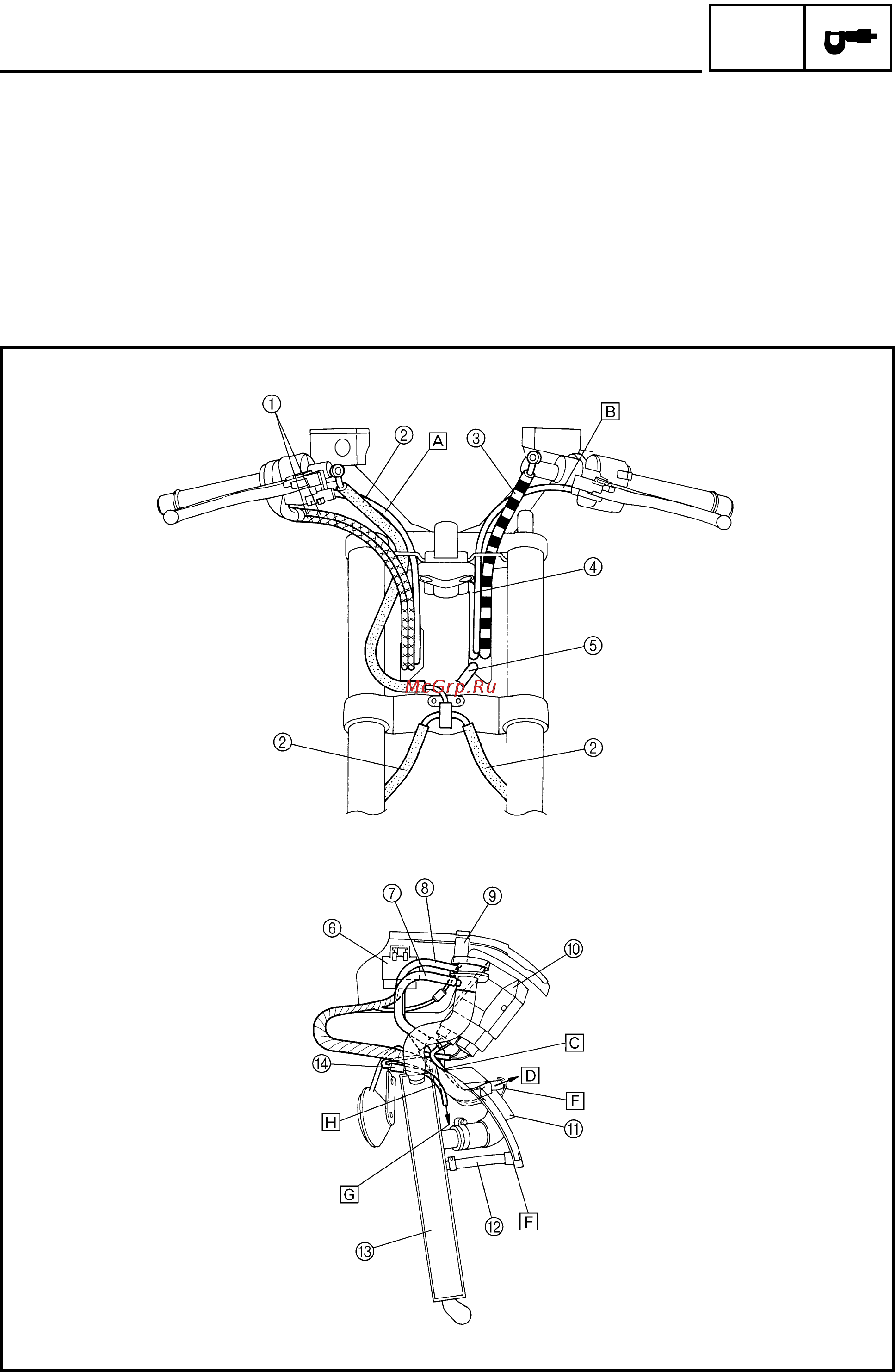Yamaha FJR1300(N) (2001) [98/617] Cable routing