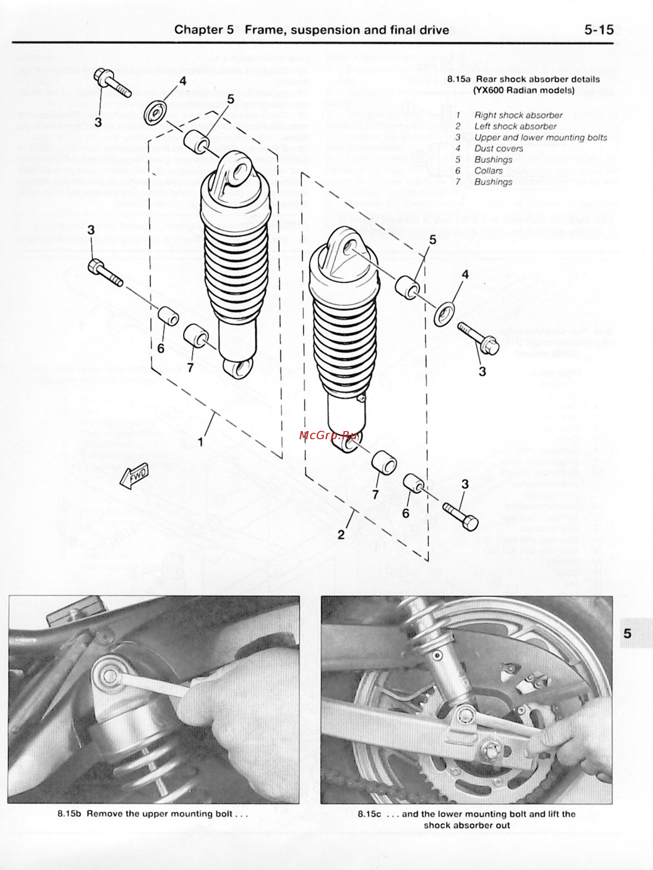 Yamaha YX600 (1984-1992) [141/200] Chapter 5 frame suspension and final drive 5 15