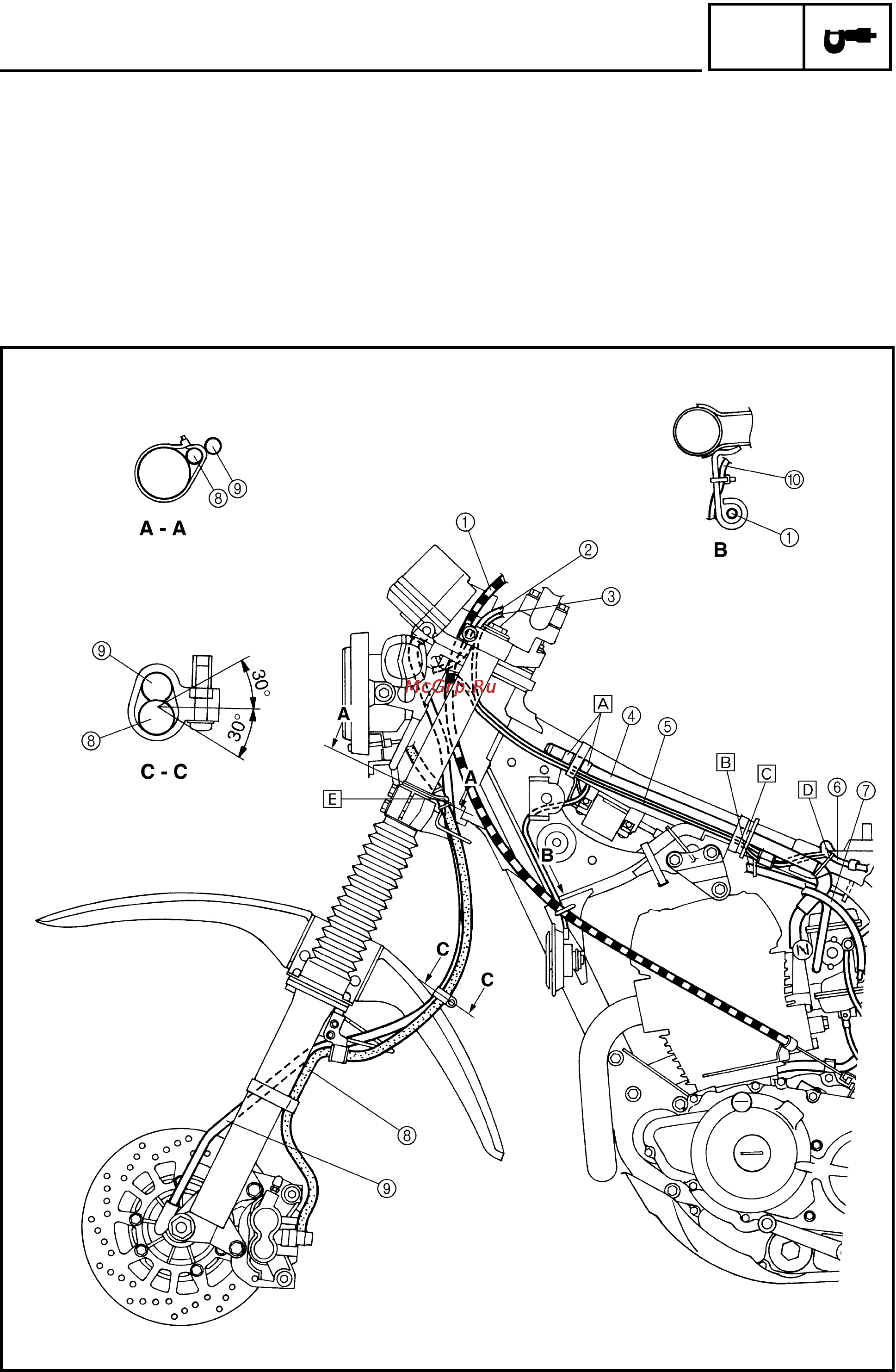 Yamaha TW200N (2000) [18/96] Cable routing
