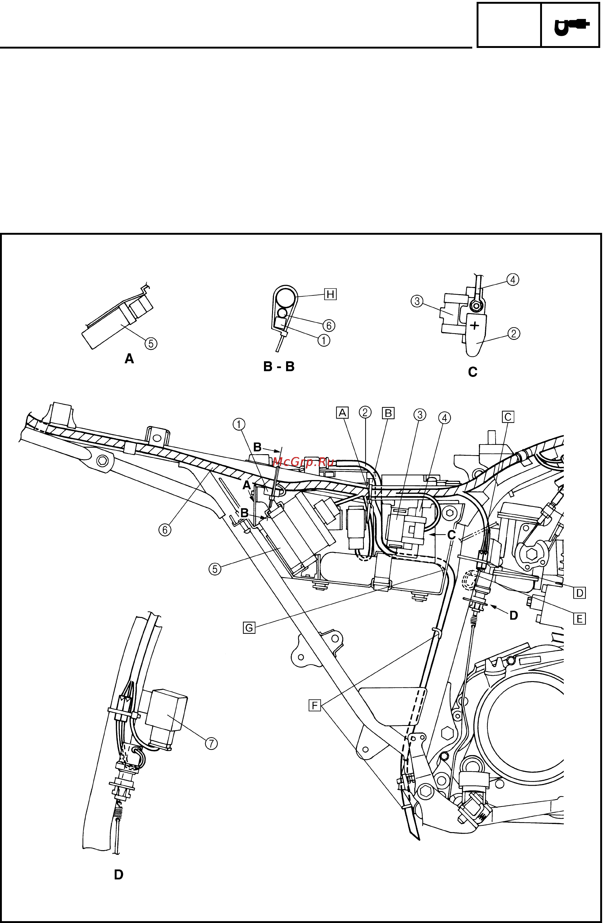 Yamaha TW200N (2000) [22/96] Cable routing