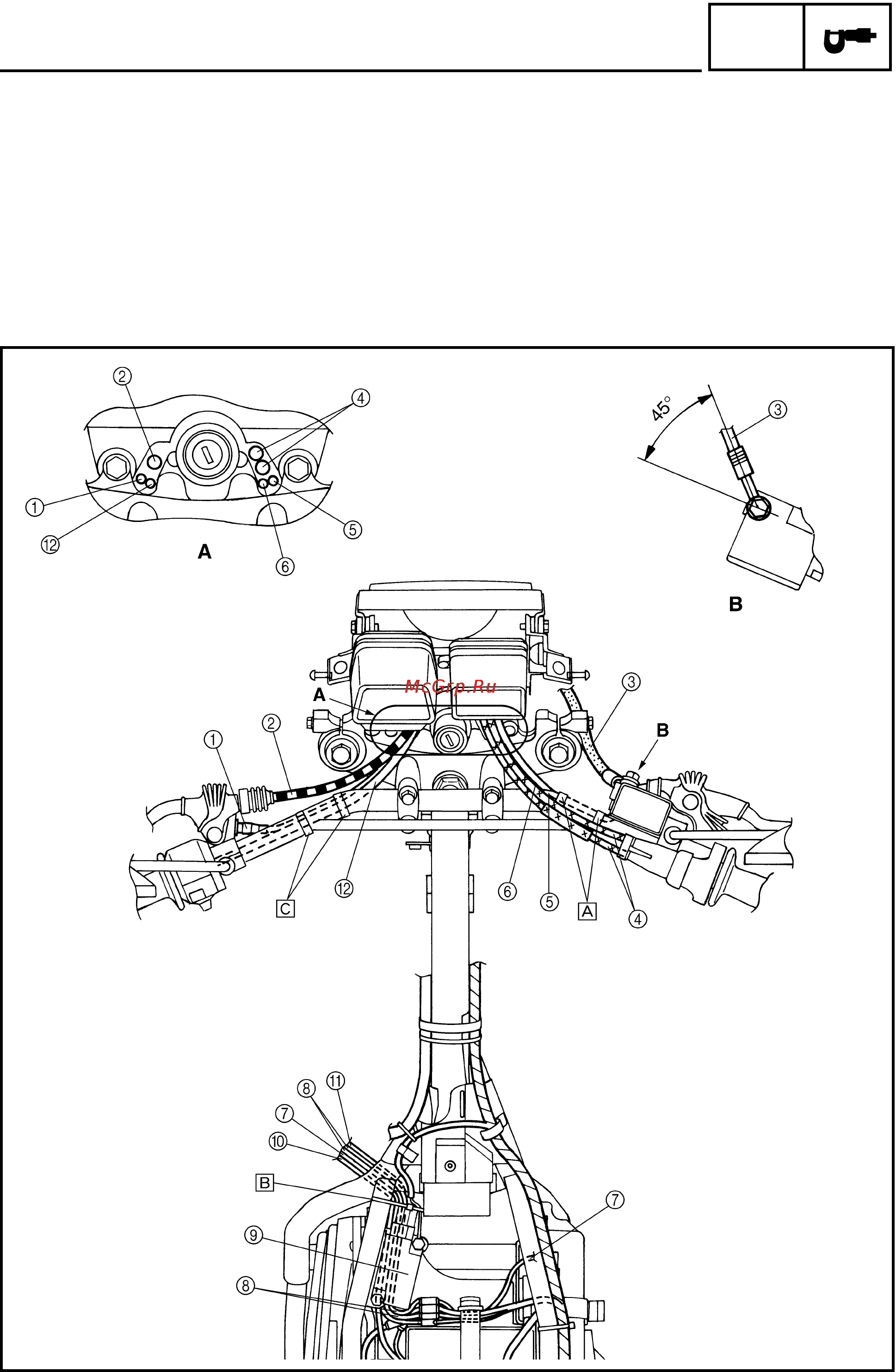 Yamaha TW200N (2000) [23/96] Cable routing