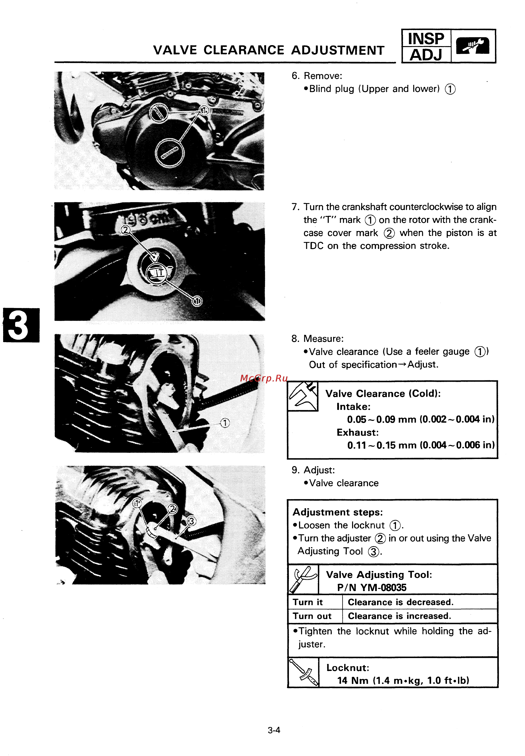 Yamaha TW200 (1987-1990) [50/276] Valve clearance adjustment adj