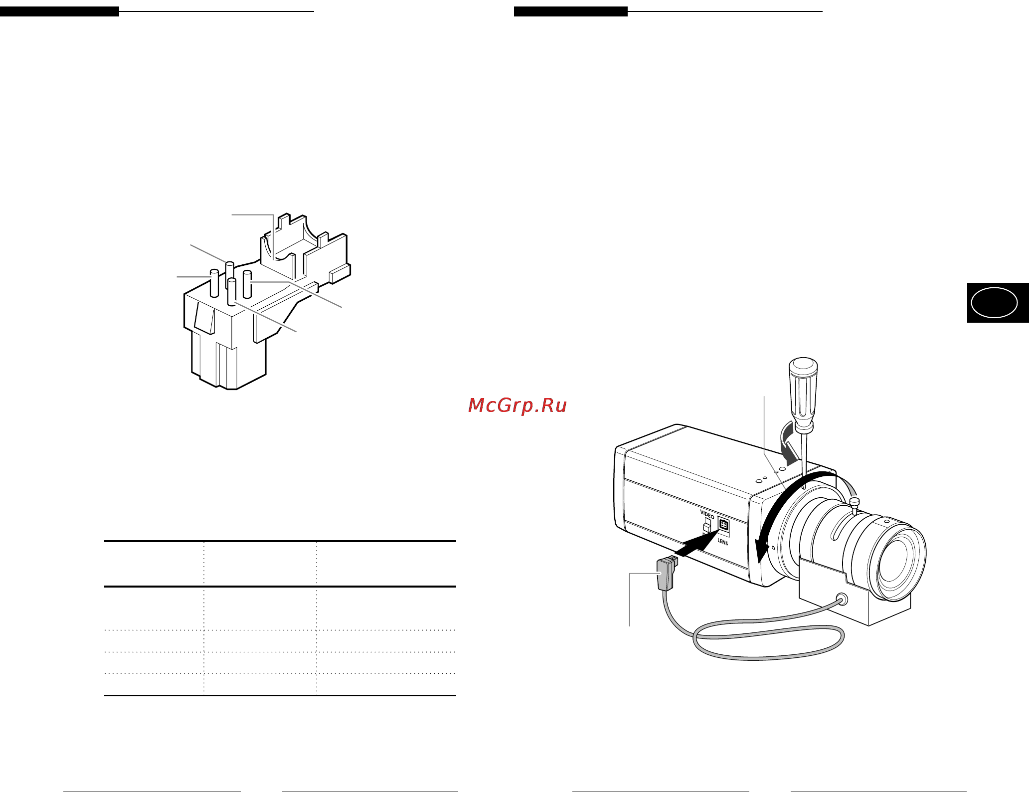 Samsung SCC-101BP [20/99] Branchement du connecteur de l objectif du diaphragme automatique