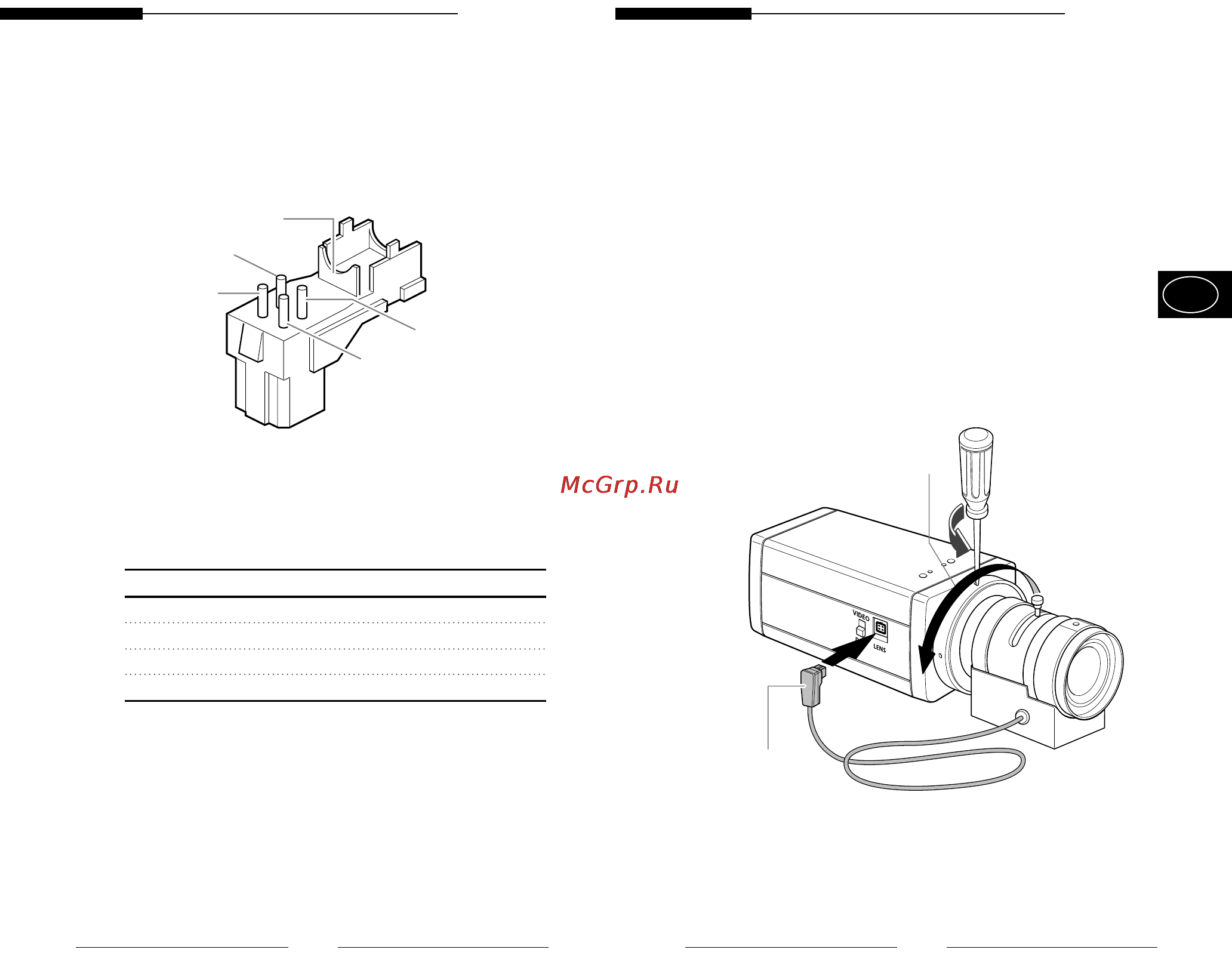 Samsung SCC-101BP [6/99] Connecting auto iris lens connector