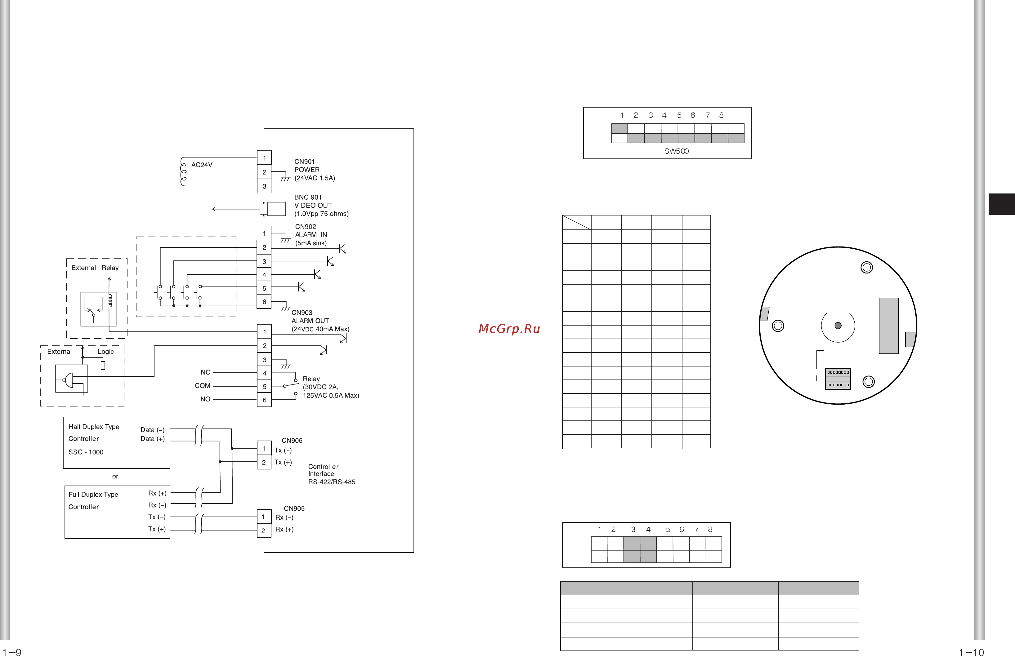 Samsung SCC-641P [7/28] Подключения к плате переходника исходные установки