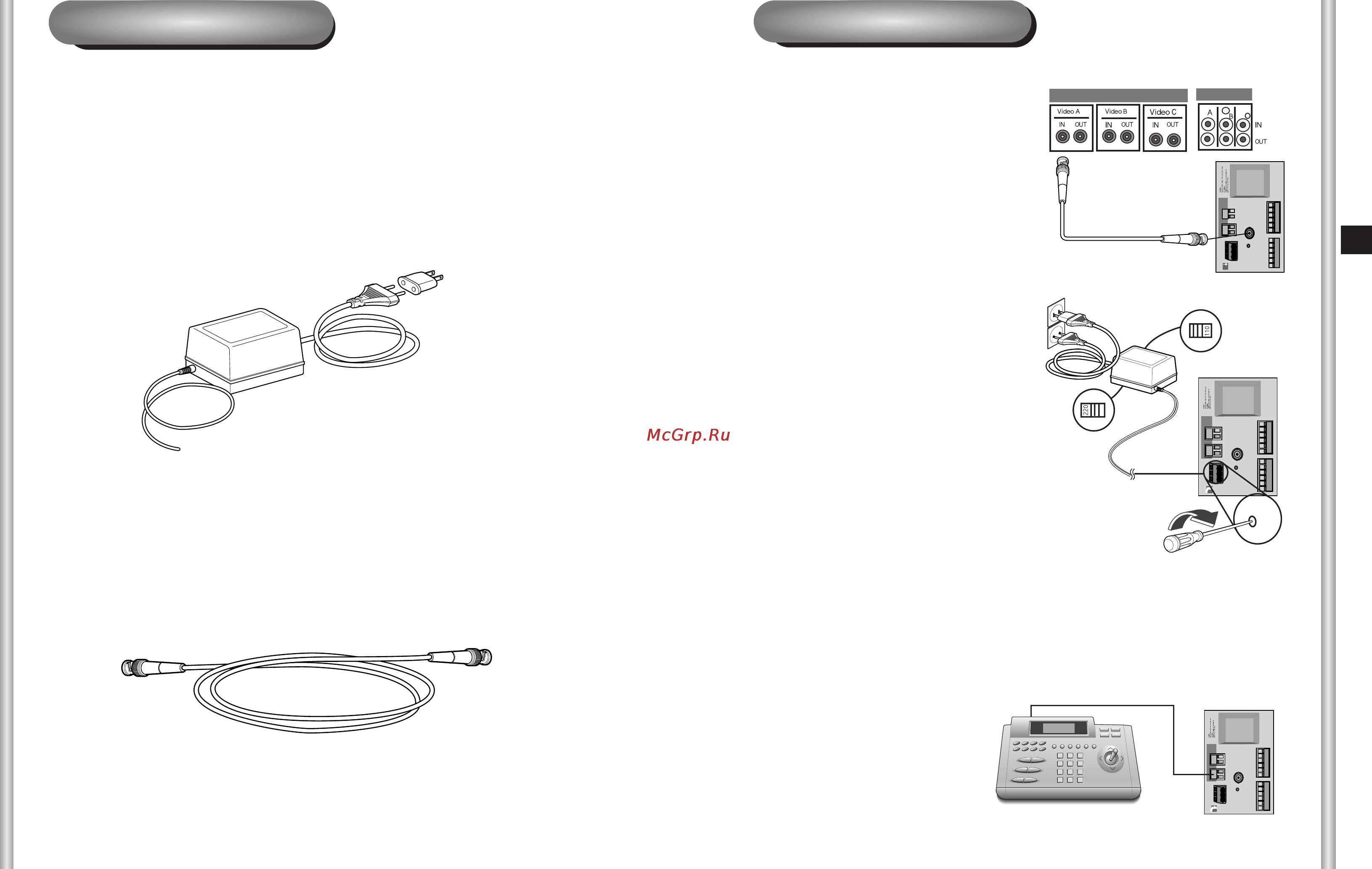 Samsung SCC-643AP [12/28] Подготовка кабелей подключение кабелей