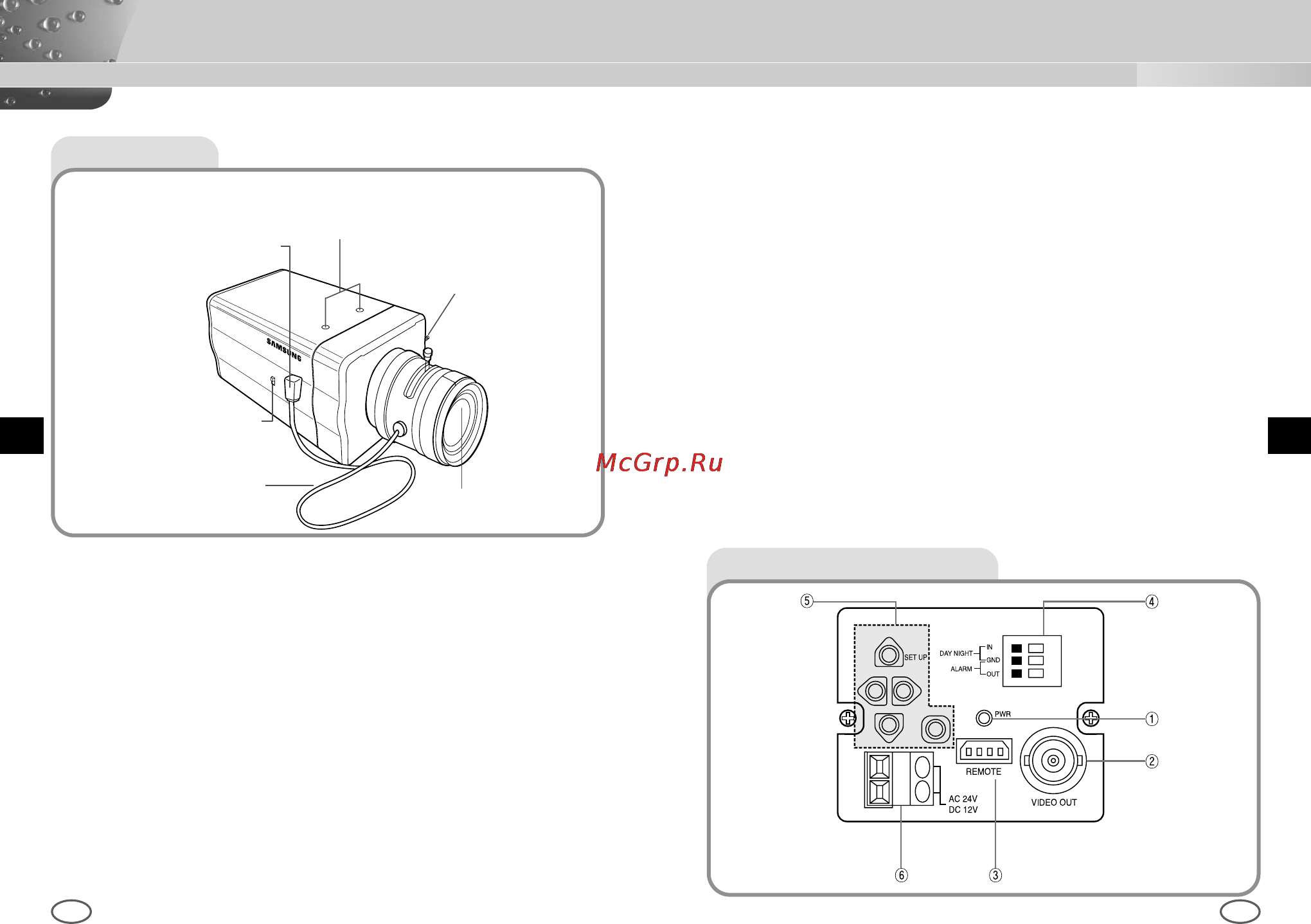 Samsung SCC-B2007P [6/22] Глава 3 название компонентов и функции
