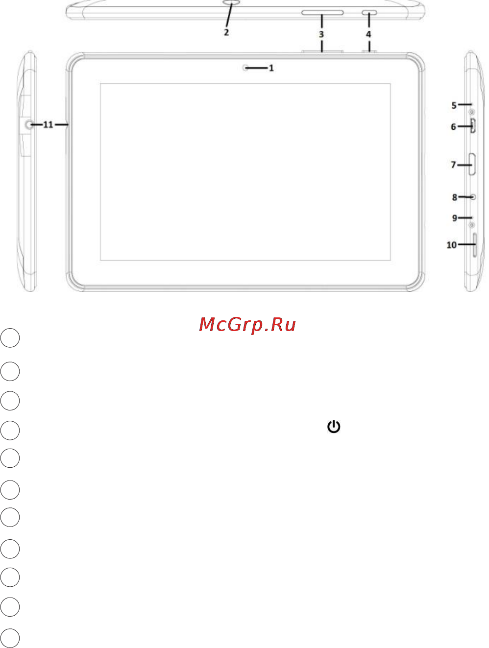 Etuline T750 [10/34] Элементы управления и интерфейсные