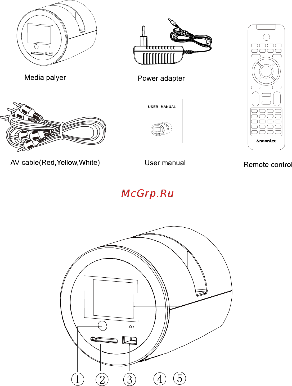 Noontec A6 Power [3/41] Одержание упаковки