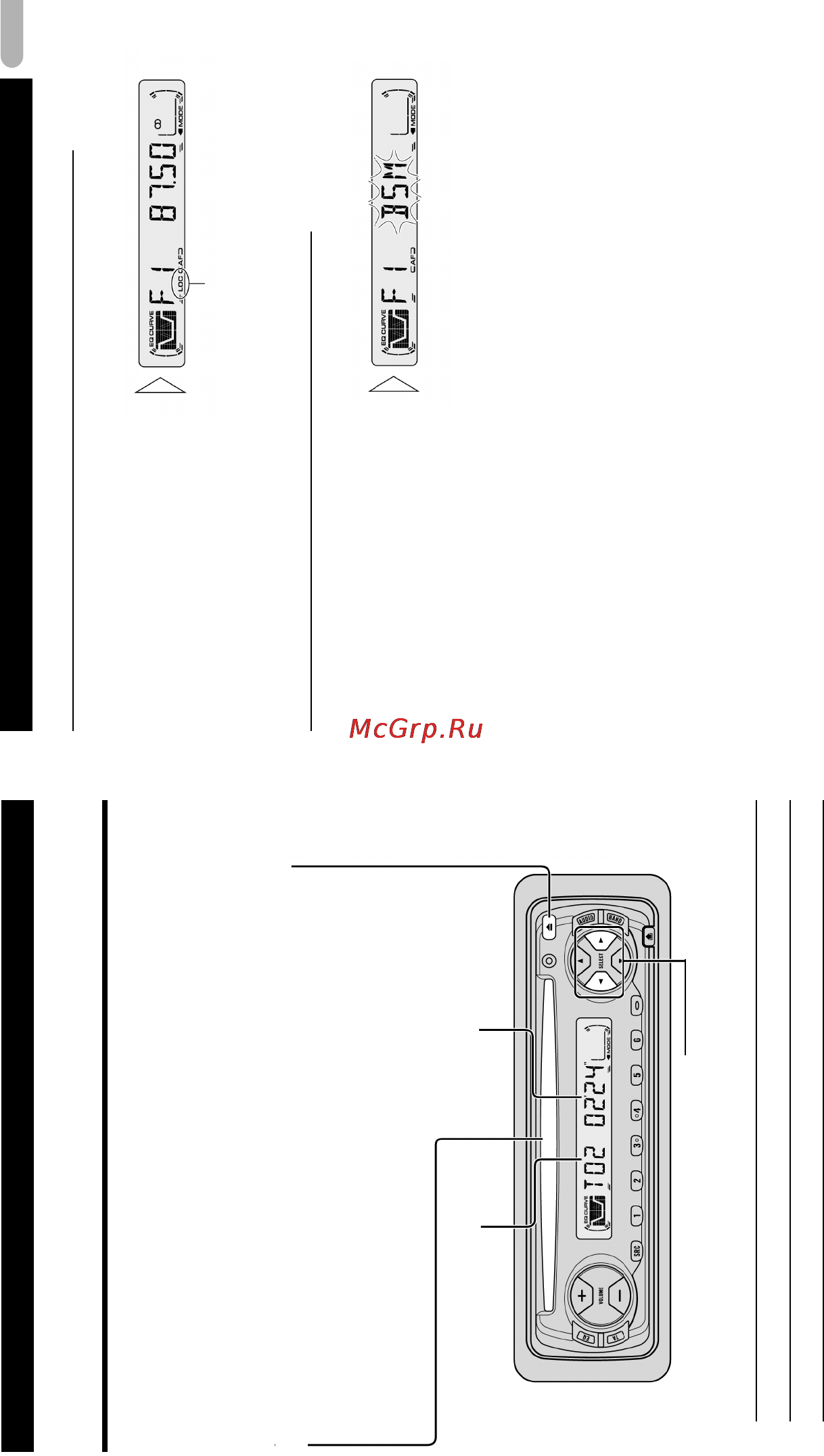 Pioneer DEH-2300R [8/20] Основные функции управления встроенным