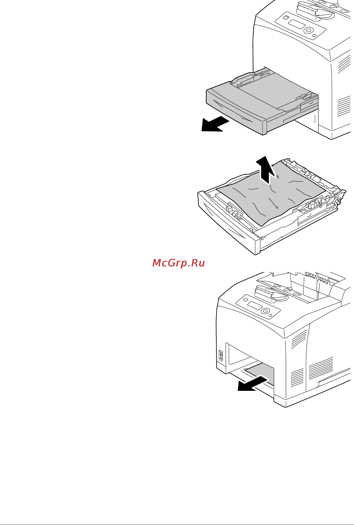 Konica Minolta PagePro 5650EN [167/242] Устранение застрявших носителей из лотка