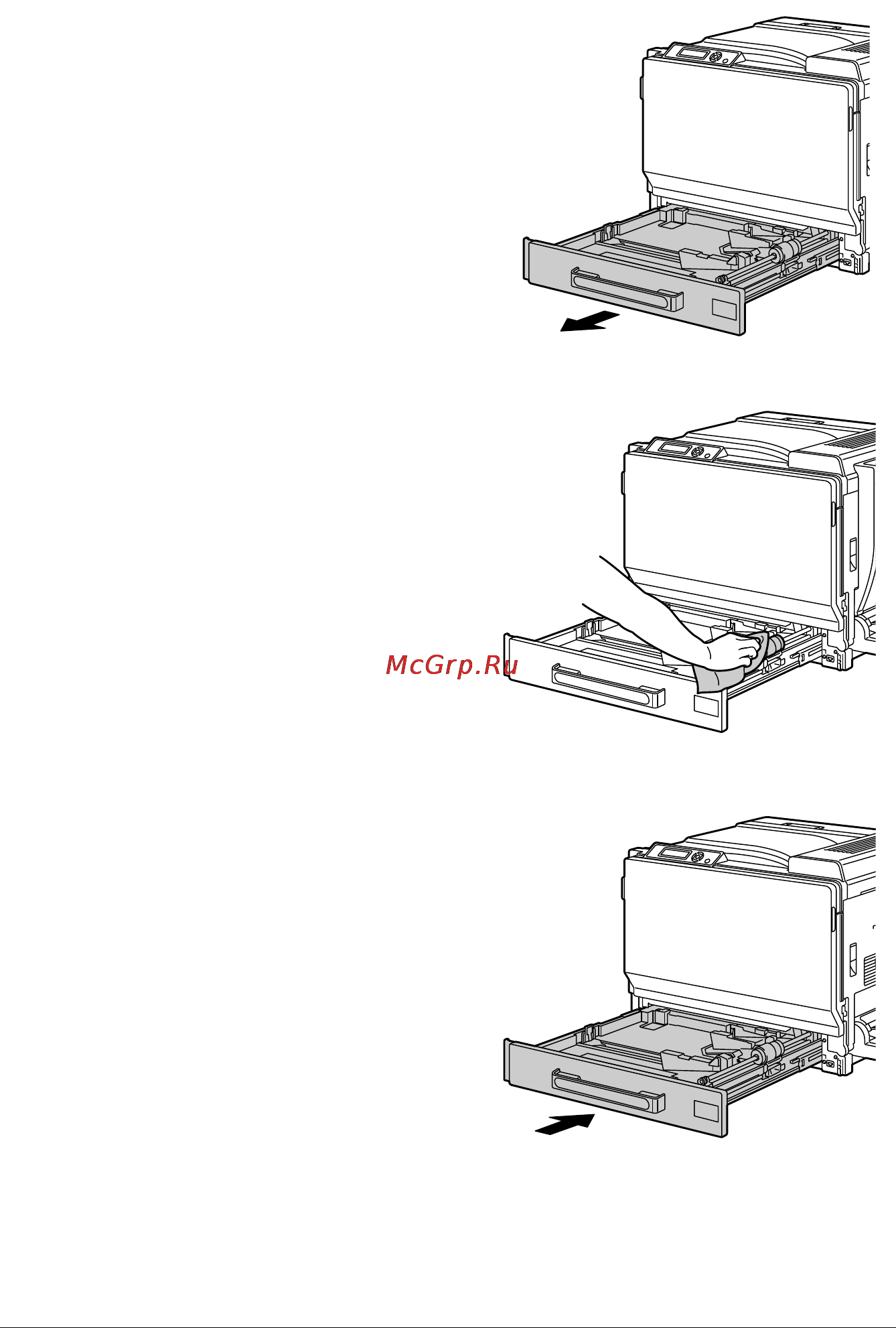 Konica Minolta magicolor 7450II [168/260] Очистка подающих роликов лотки 2 3 4 5