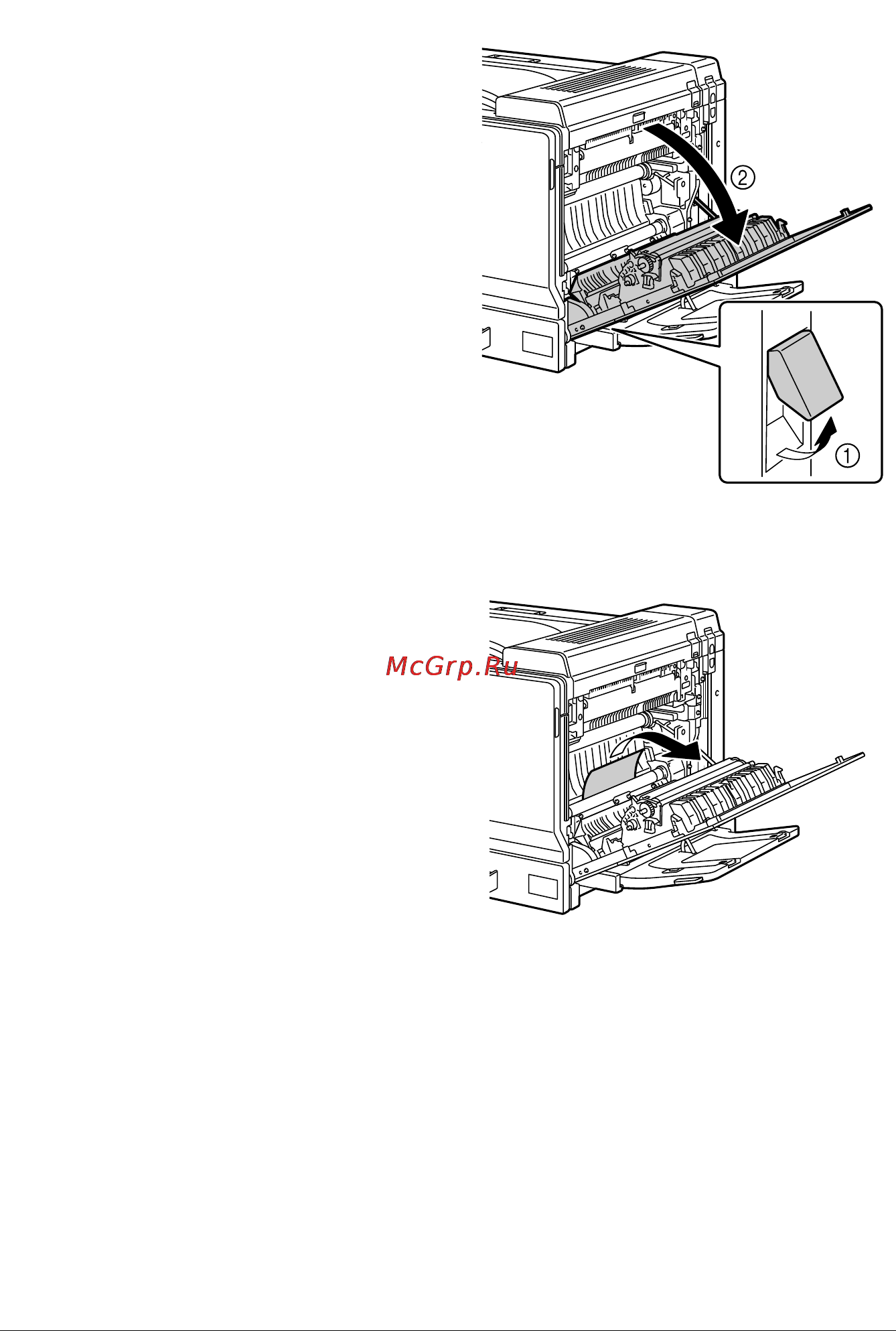 Konica Minolta magicolor 7450II [179/260] Устранение застрявших носителей из лотка 2