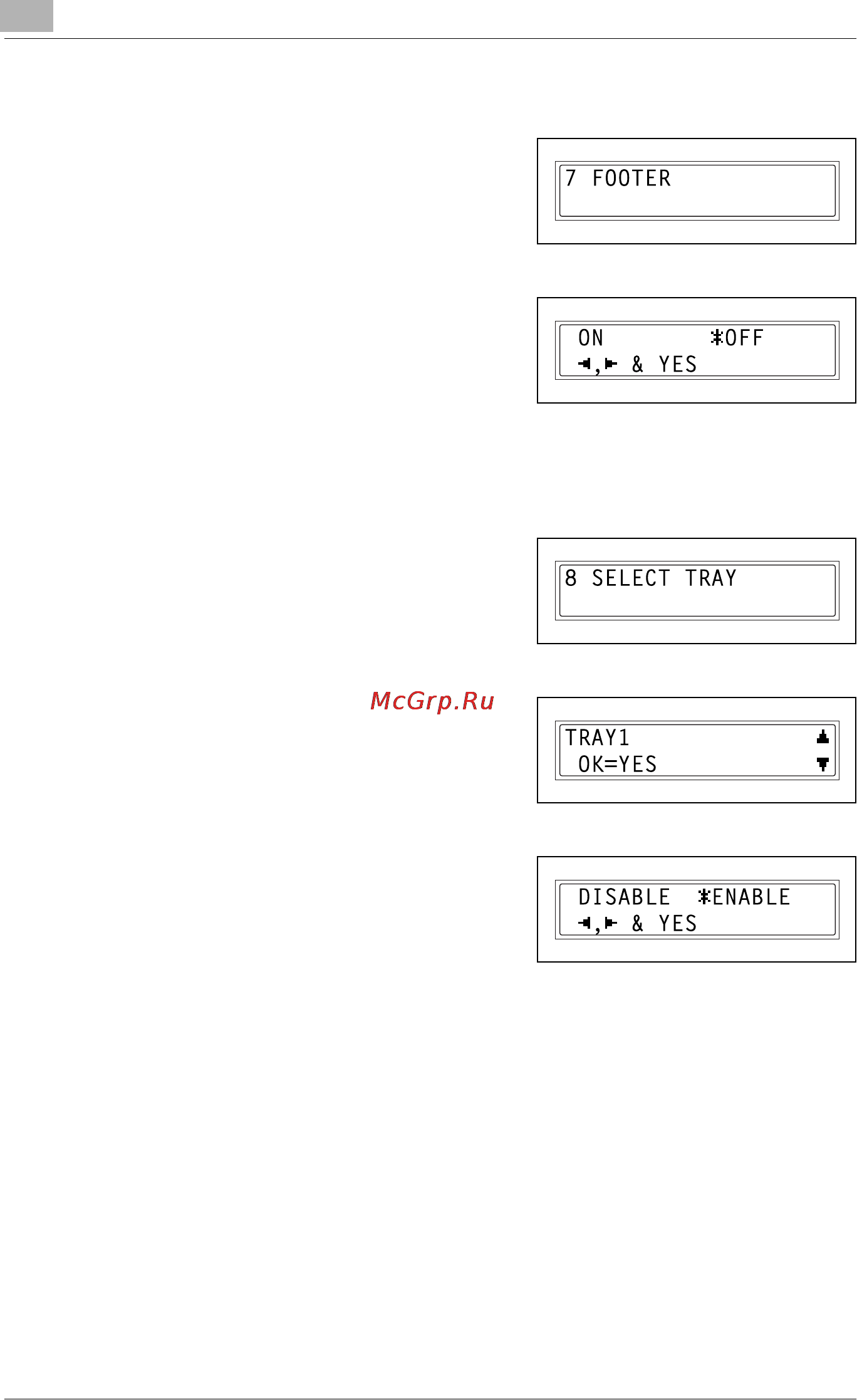 Konica Minolta bizhub 160f [232/302] Specifying footer