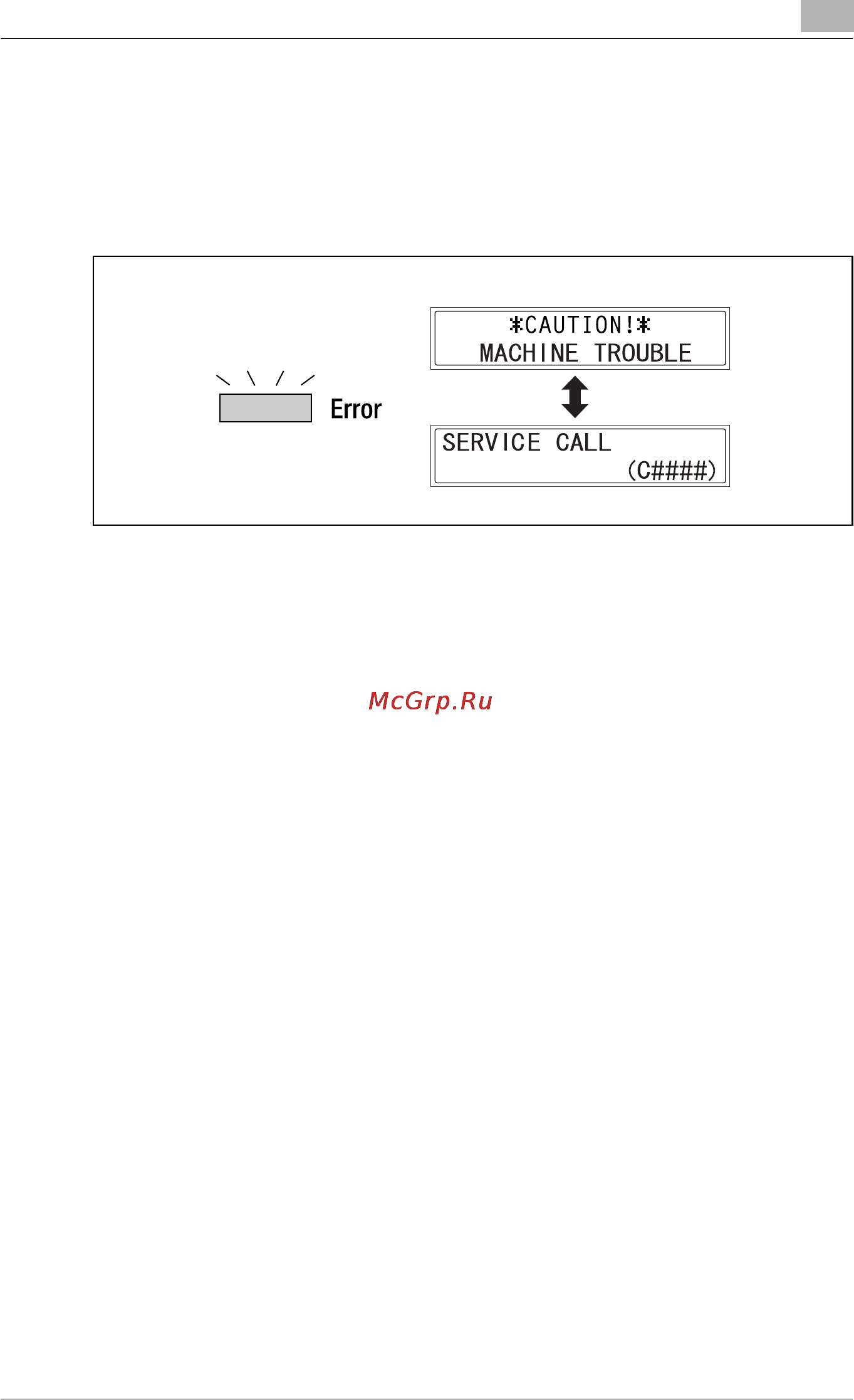 Konica Minolta bizhub 160f [271/302] When the message machine trouble appears