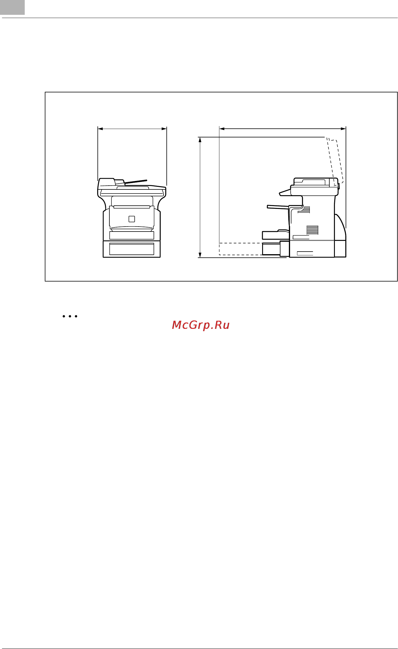 Konica Minolta bizhub 160f [46/302] Space requirements