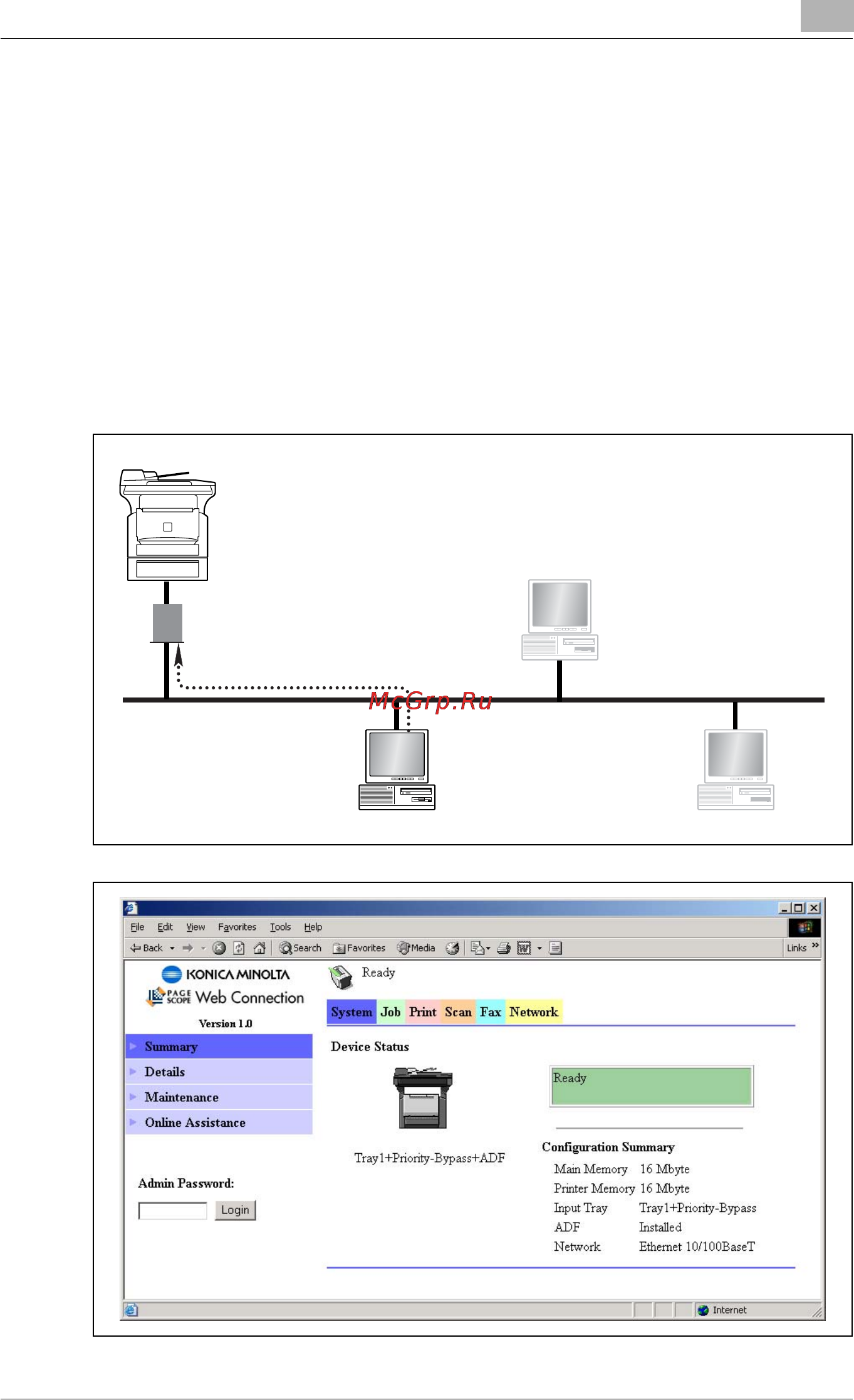 Konica Minolta bizhub 162fR [33/172] When using pagescope web connection