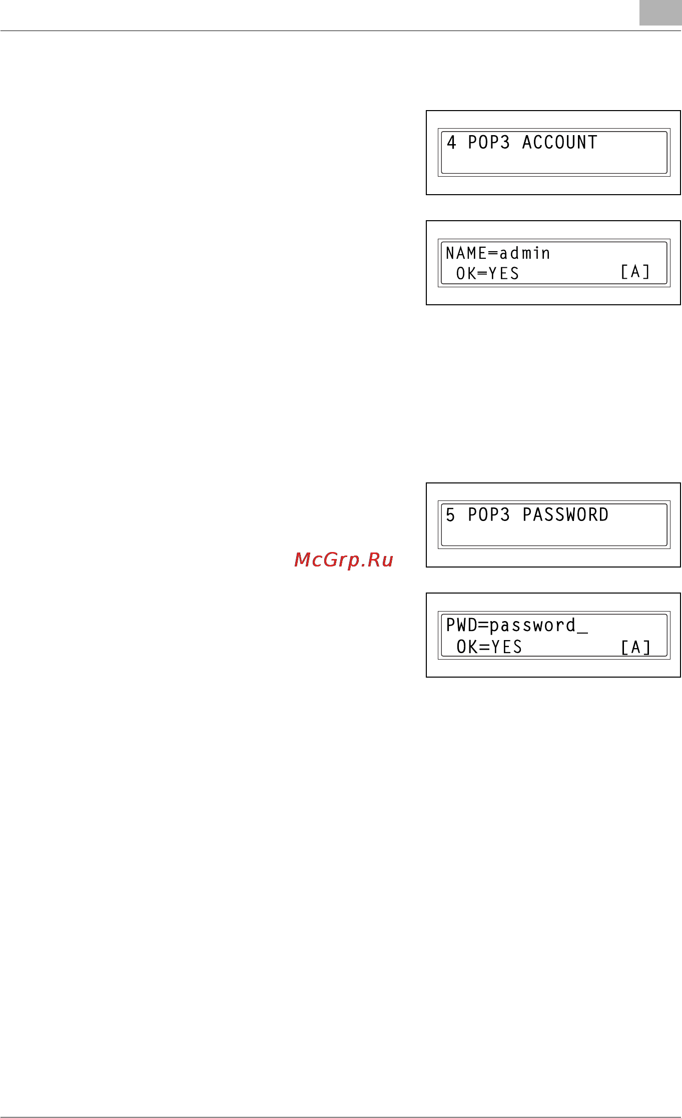 Konica Minolta bizhub 162fR [63/172] Specifying the pop3 account name