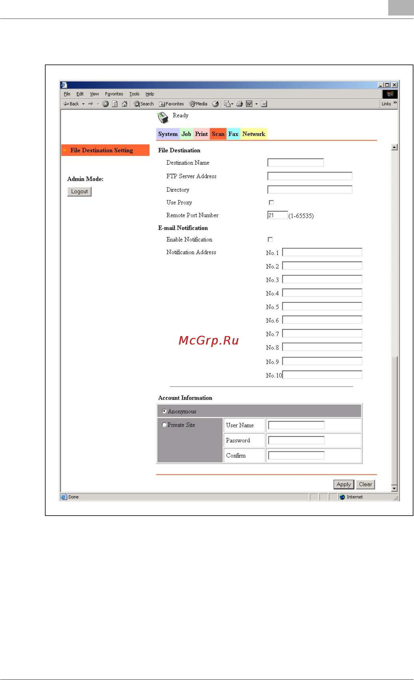 Konica Minolta bizhub 162fR Инструкция по эксплуатации онлайн [73/172] 115247