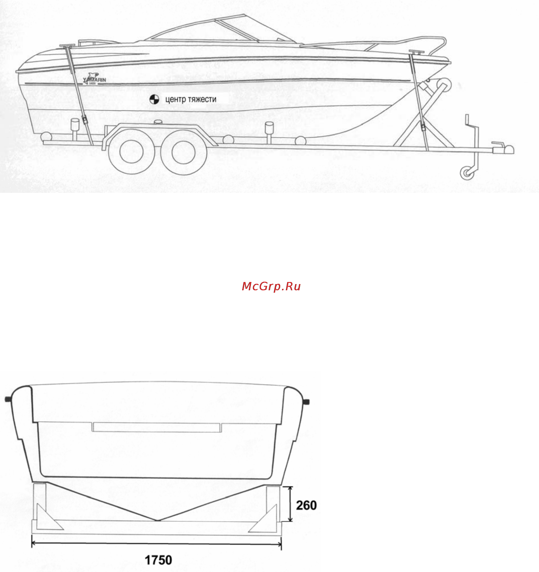 Yamarin 53BR (2012) [27/36] Докование постановка судна в док