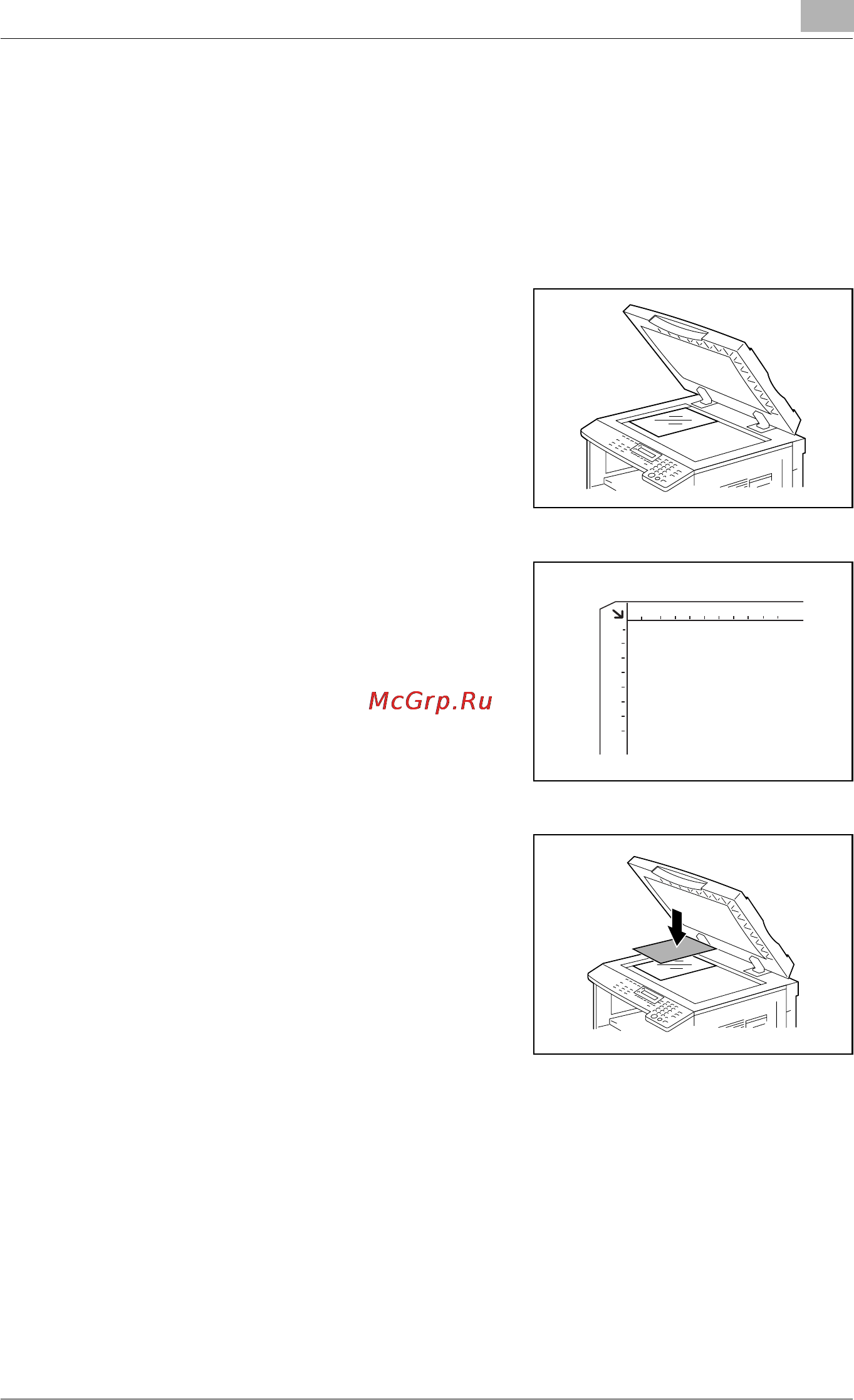 Konica Minolta bizhub 162 [121/264] Ãàñïîëîæåíèå ï²îç²à íûõ î²èãèíàëîâ íà ñòåêëå æêñïîíè²îâàíèø
