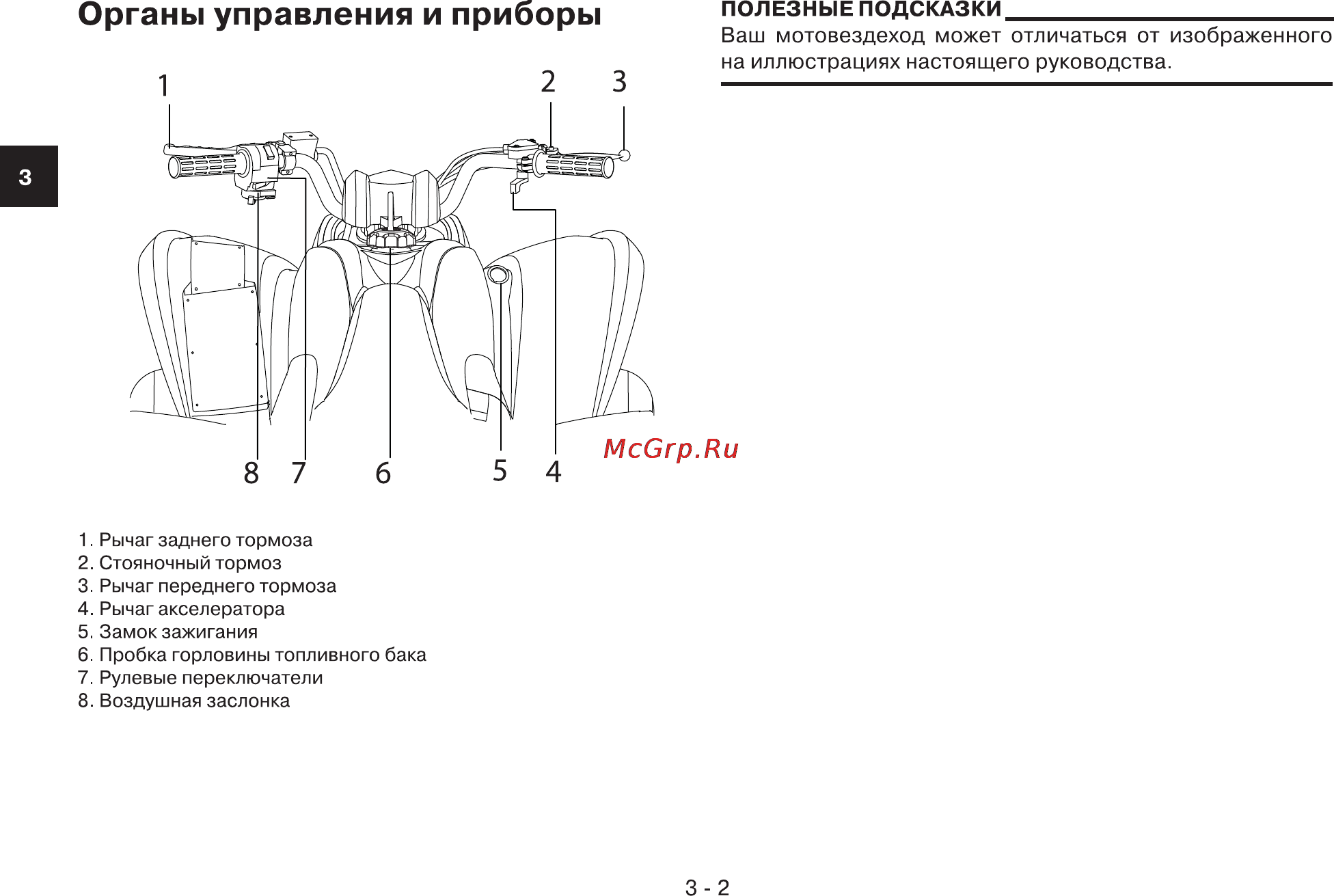 Yamaha YFM90W (2012) [19/118] Органы управления и приборы