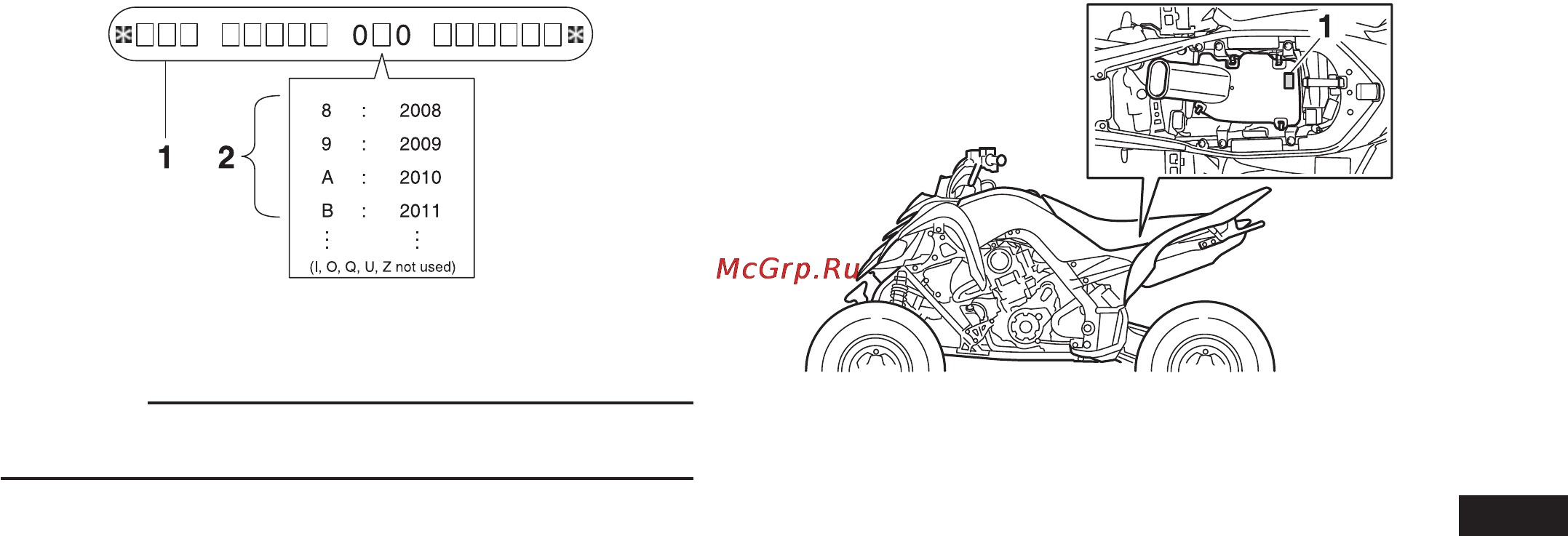 Yamaha YFM700R (2012) [146/149] Табличка с названием модели