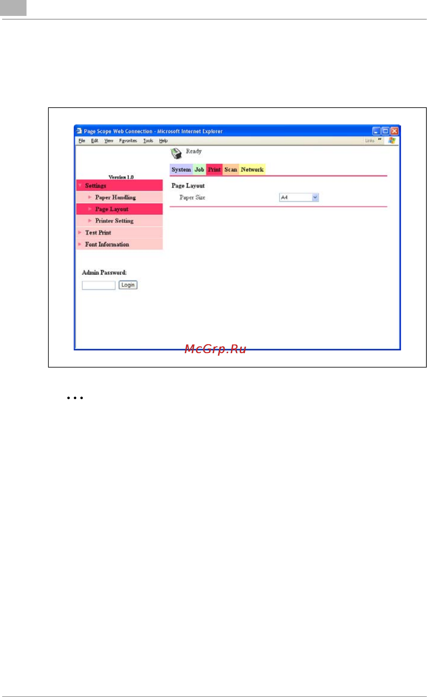 Konica Minolta bizhub 163f [268/340] Print tab settings page layout