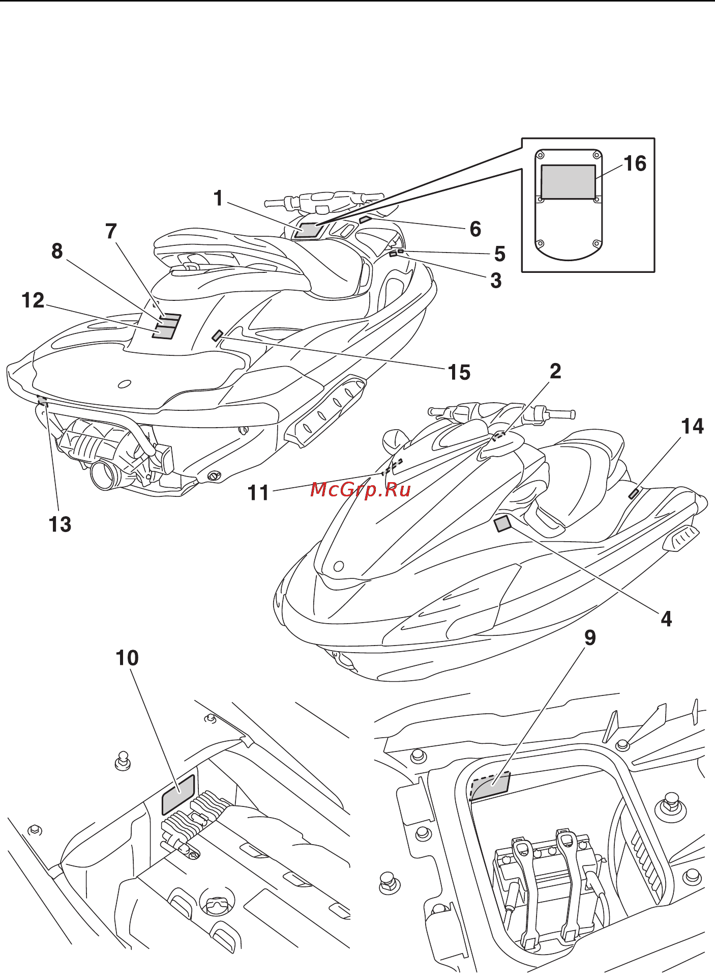 Yamaha GX1800A (2012) [8/96] Таблички с важной информацией