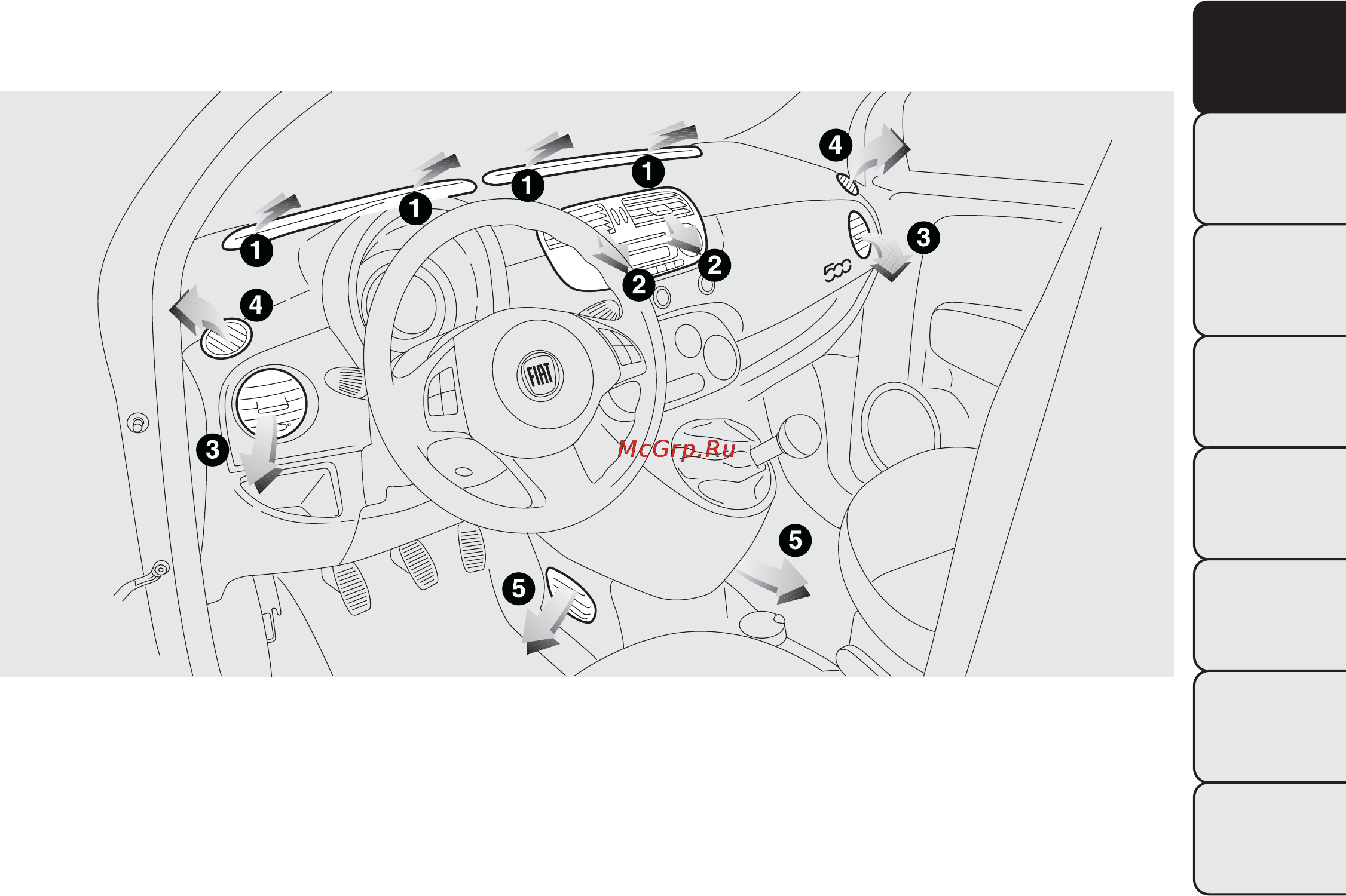 Fiat 500  2013 [36/246] Дефлекторы